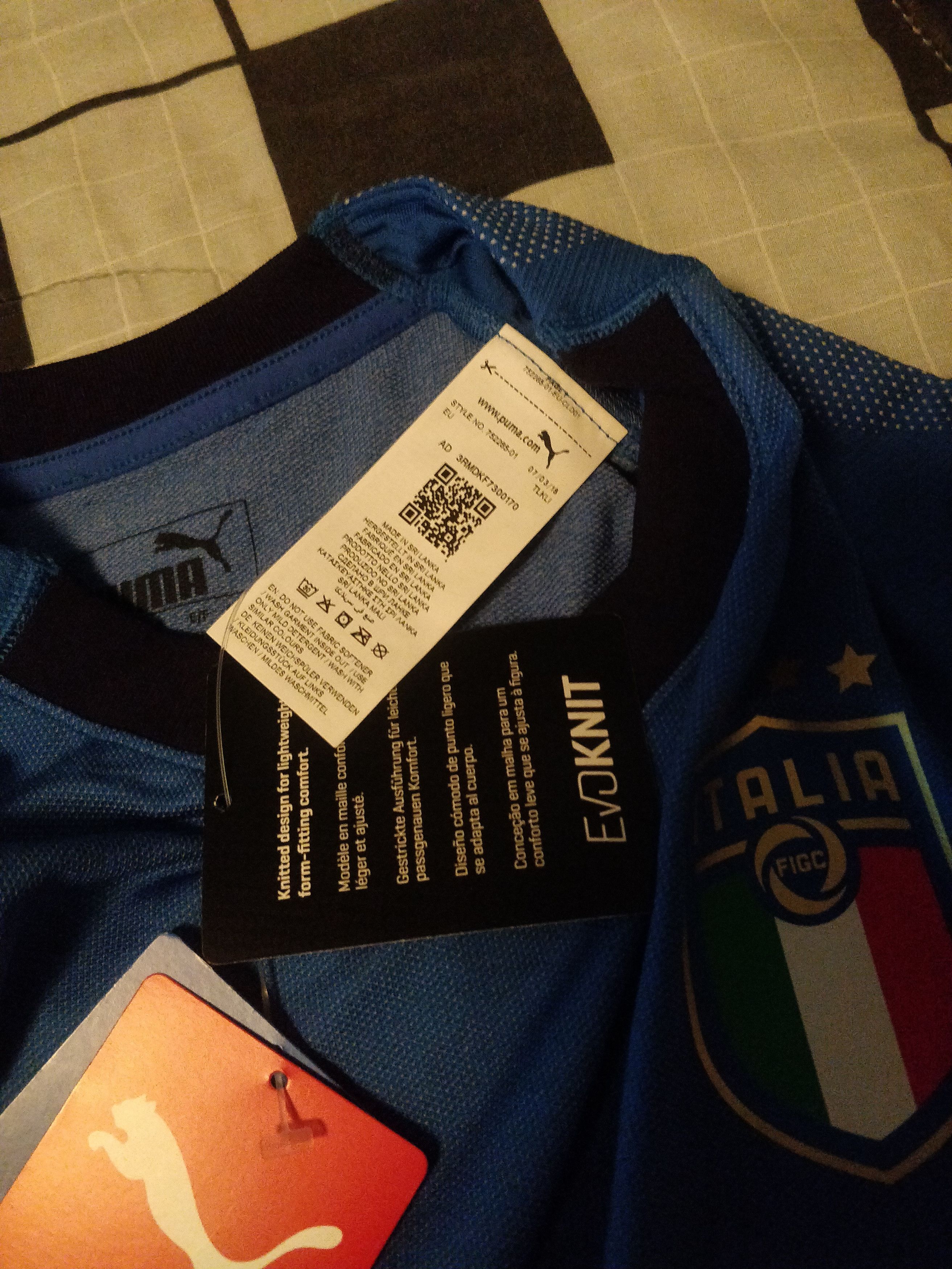 Puma Italy BNWT 2018 Player Issue Home Jersey Puma Size US L / EU 52-54 / 3 - 5 Thumbnail