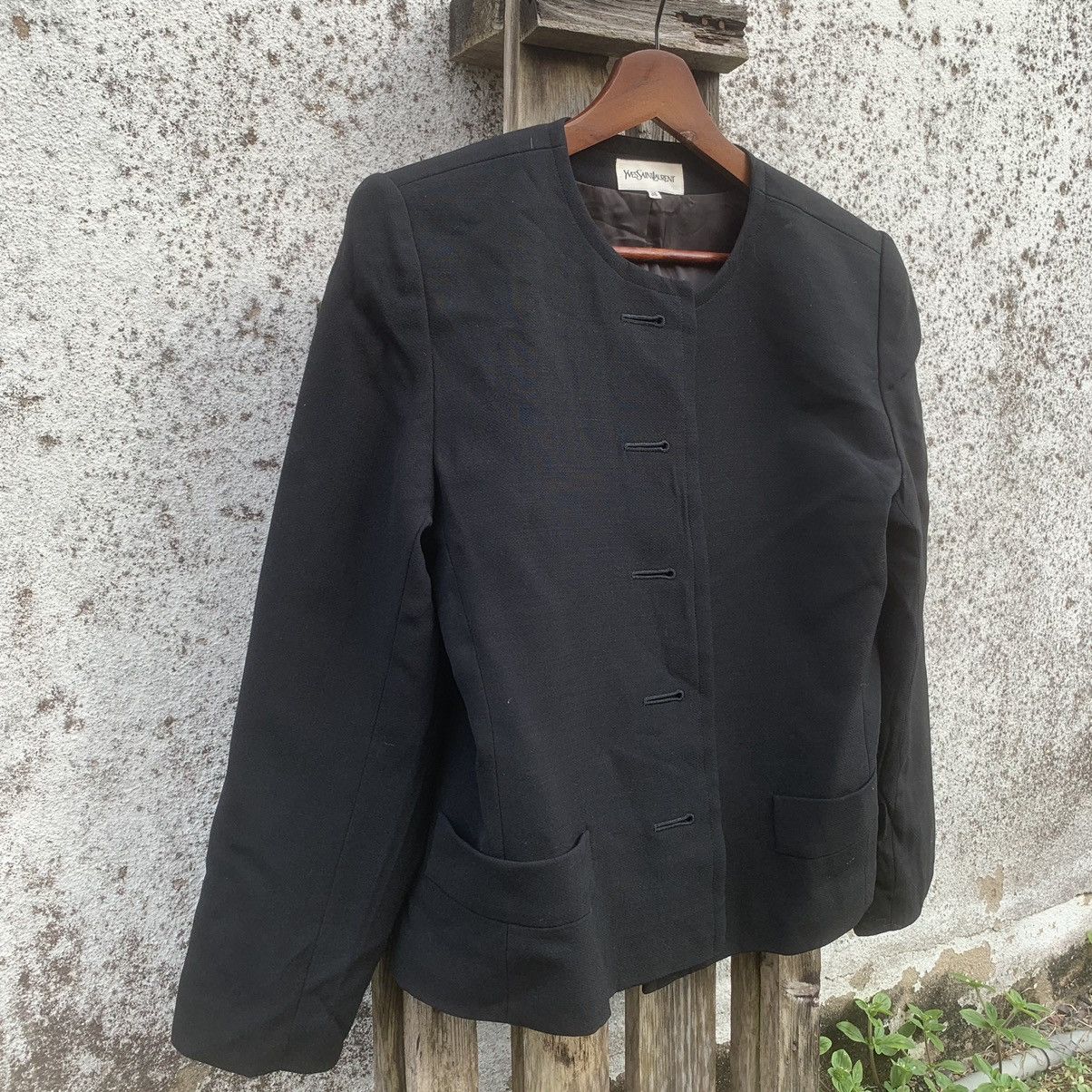 Vintage × Yves Saint Laurent 💥STEALS💥VINTAGE YVES SAINT LAURENT BLANK YSL BLAZER JACKET Size S / US 4 / IT 40 - 2 Thumbnail