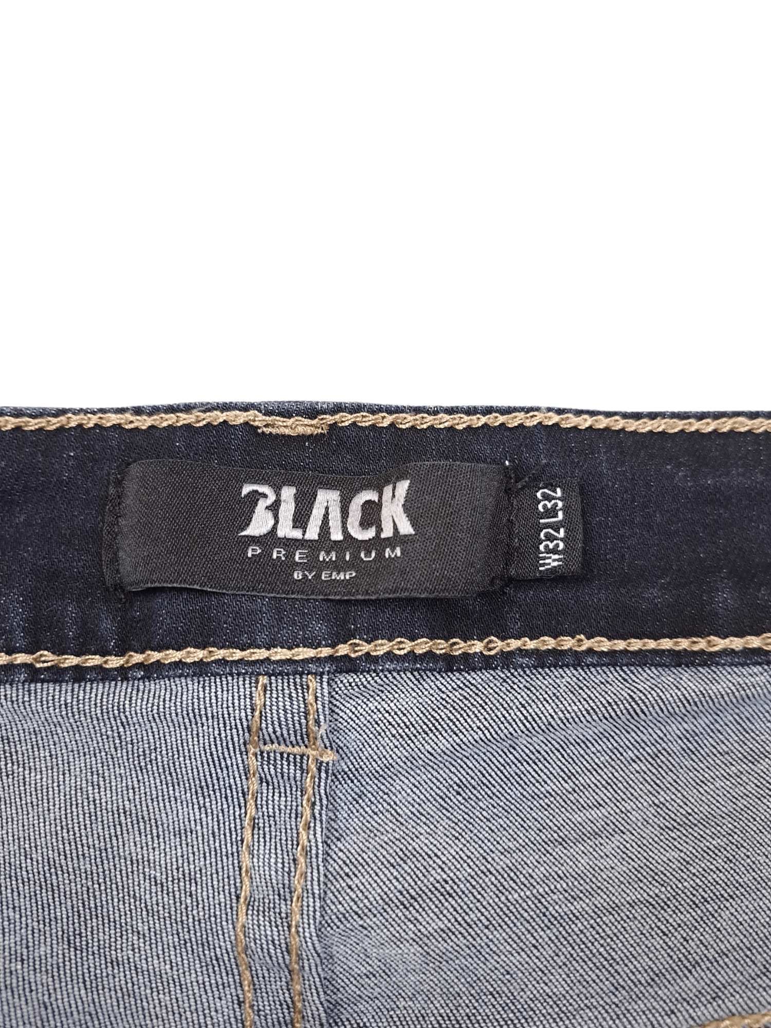 Vintage 💎 Y2K 32/32 Black Premium Stretch Navy Black Denim Jeans Size US 32 / EU 48 - 3 Thumbnail