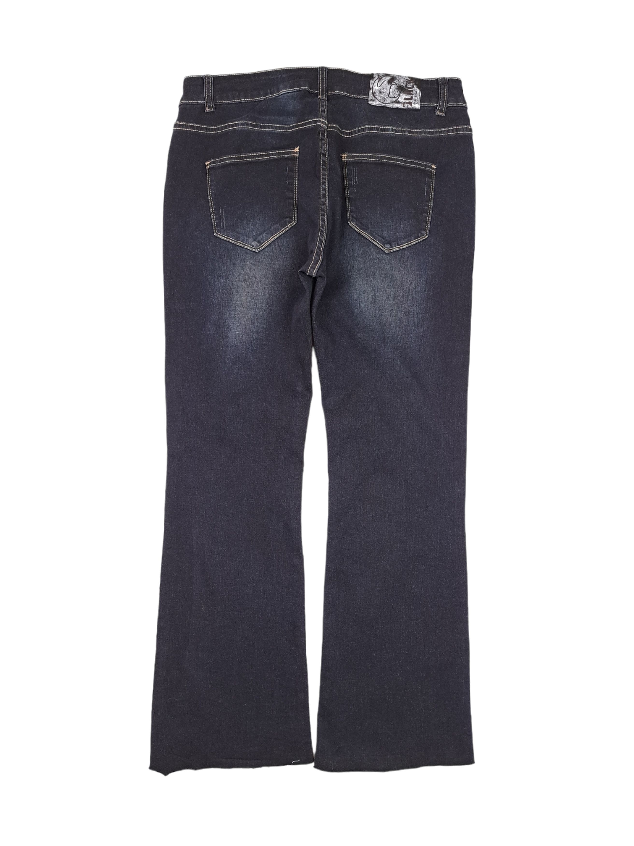 Vintage 💎 Y2K 32/32 Black Premium Stretch Navy Black Denim Jeans Size US 32 / EU 48 - 2 Thumbnail