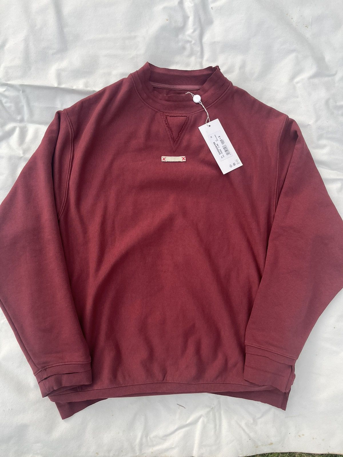 Maison Margiela Maison Margiela Red Stitch Patch Sweatshirt