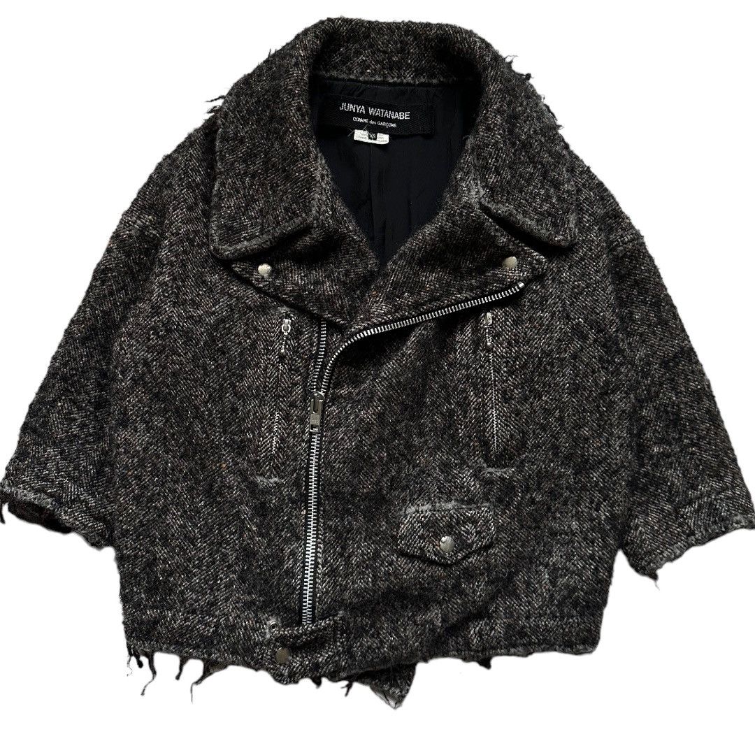 Comme des Garcons × Comme des Garcons Homme Plus × Junya Watanabe JUNYA WATANABE AD2010 Cropped Asymmetrical Wool Jacket Size M / US 6-8 / IT 42-44 - 1 Thumbnail