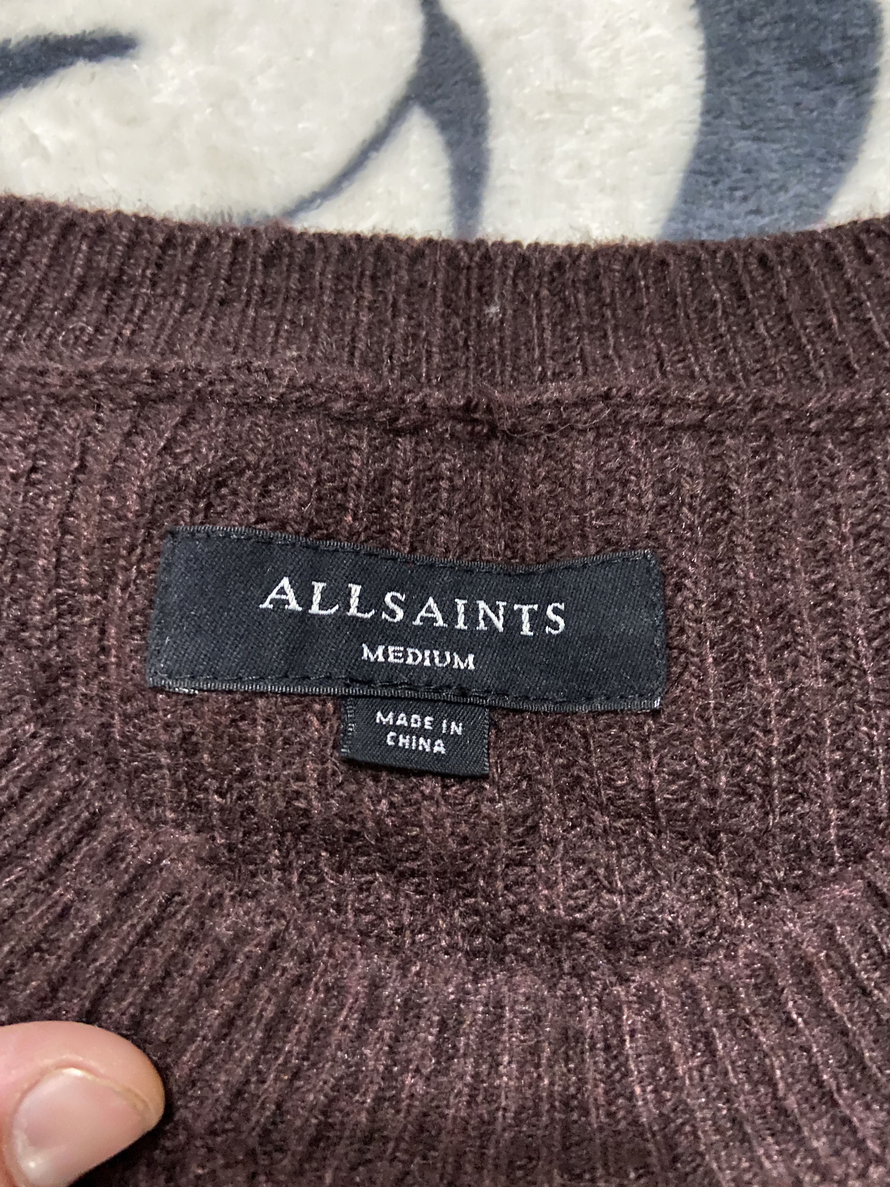 Allsaints Allsaints Mens Oversized Crewneck Wool Sweater Size US M / EU 48-50 / 2 - 4 Thumbnail