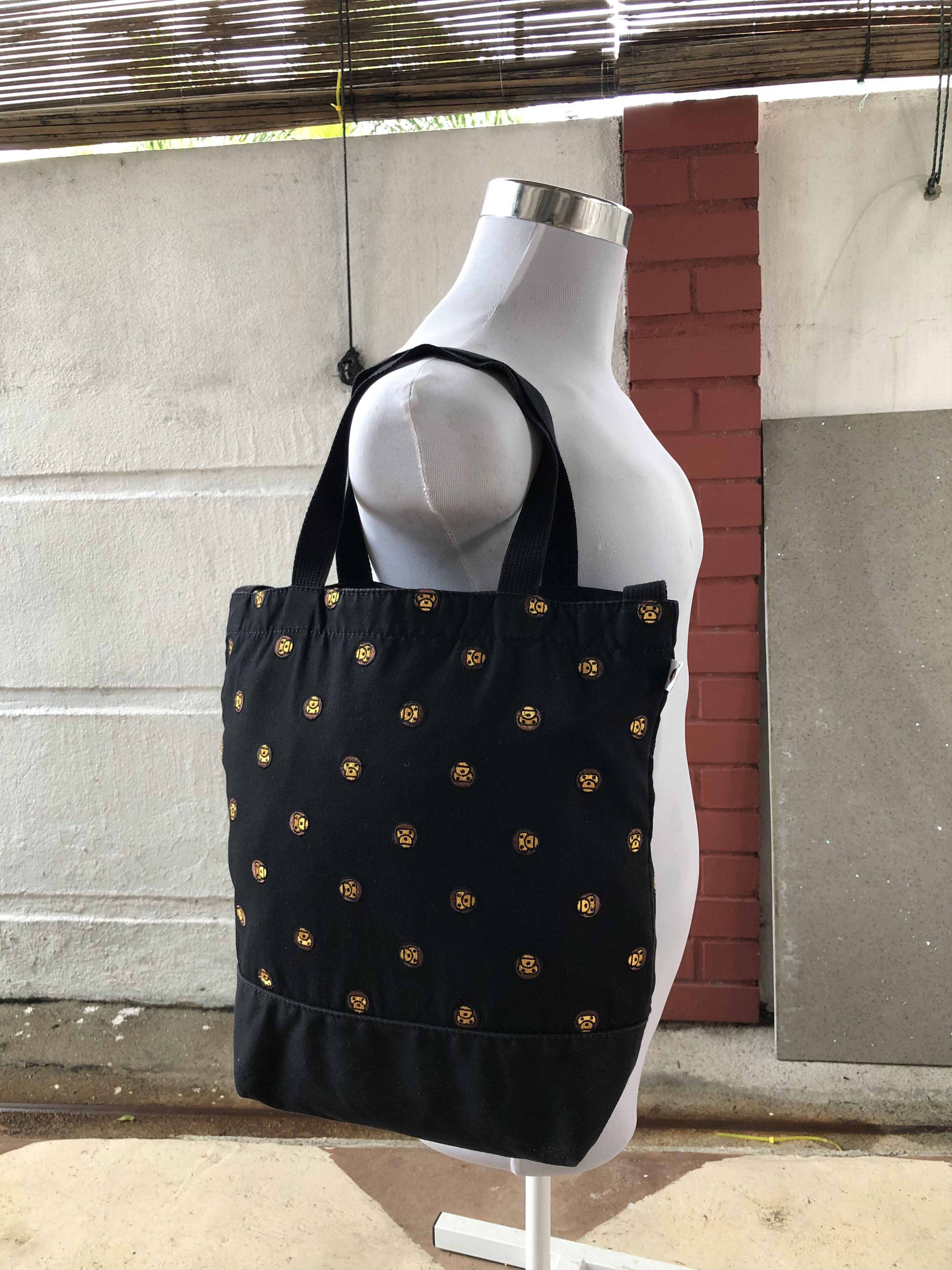 Bape RARE🔥BAPE 2-WAYS CUTE EMBROIDERED MONOGRAM TOTE BAG Size ONE SIZE - 11 Thumbnail