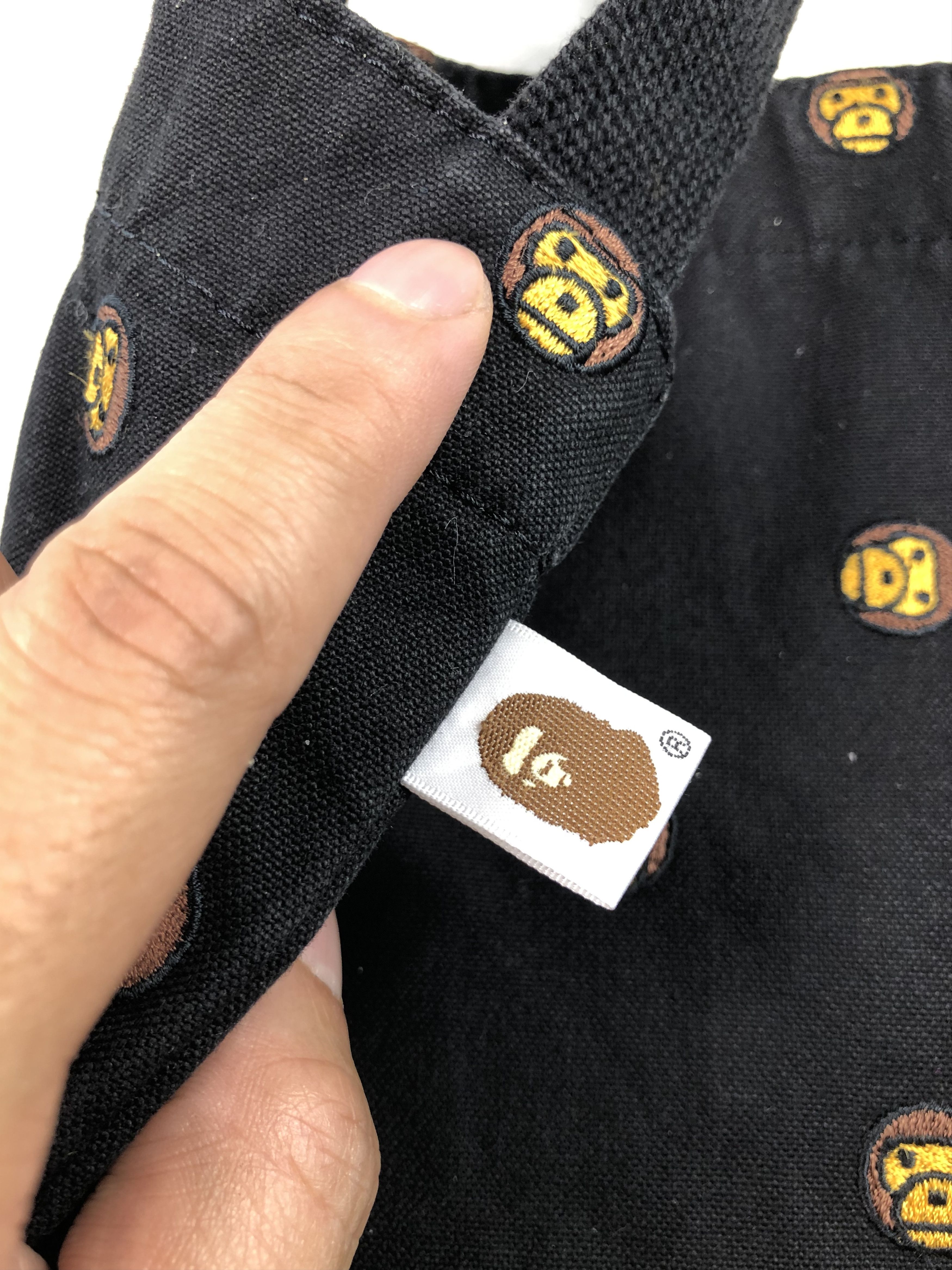 Bape RARE🔥BAPE 2-WAYS CUTE EMBROIDERED MONOGRAM TOTE BAG Size ONE SIZE - 7 Thumbnail