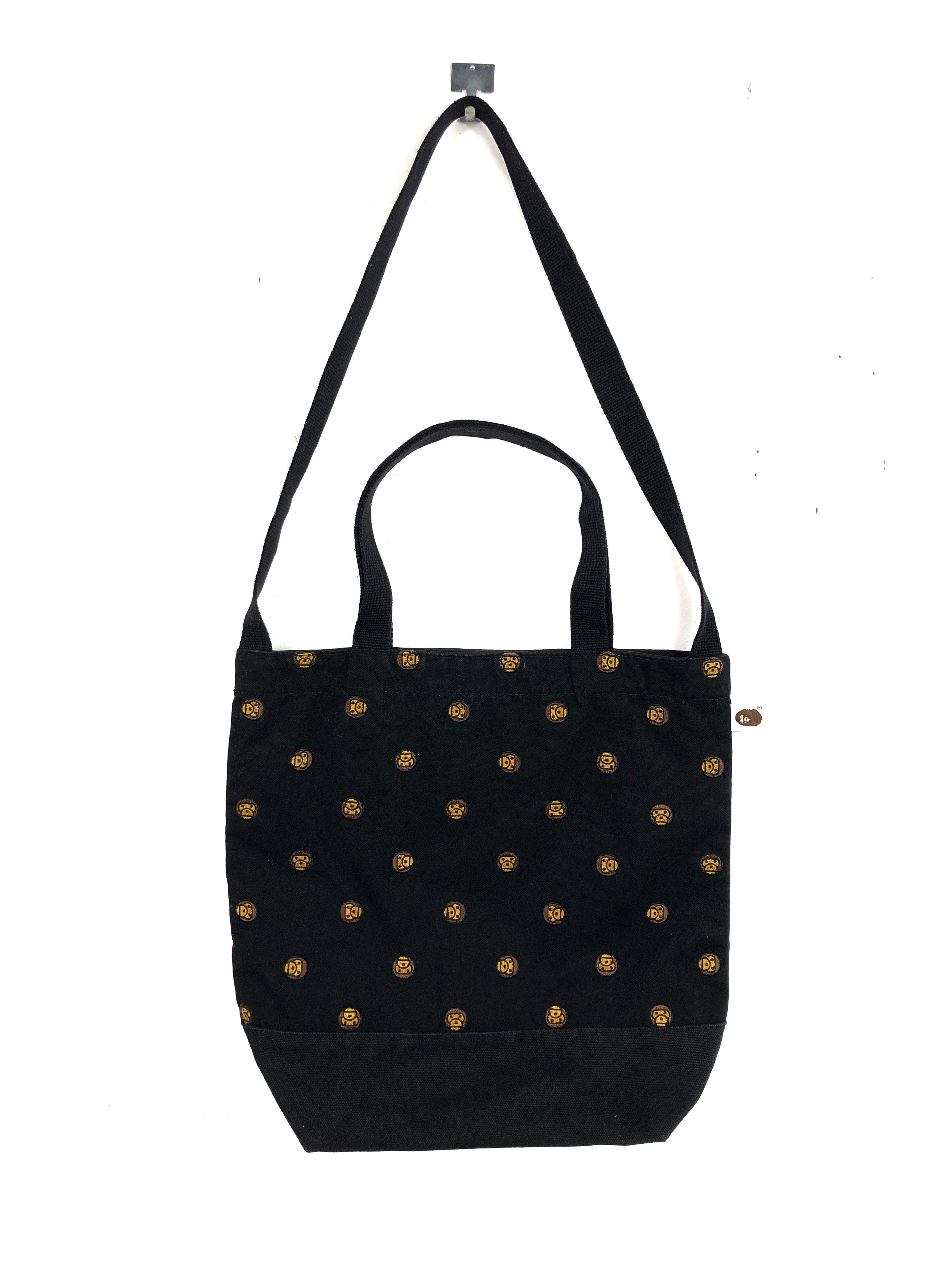Bape RARE🔥BAPE 2-WAYS CUTE EMBROIDERED MONOGRAM TOTE BAG Size ONE SIZE - 1 Thumbnail