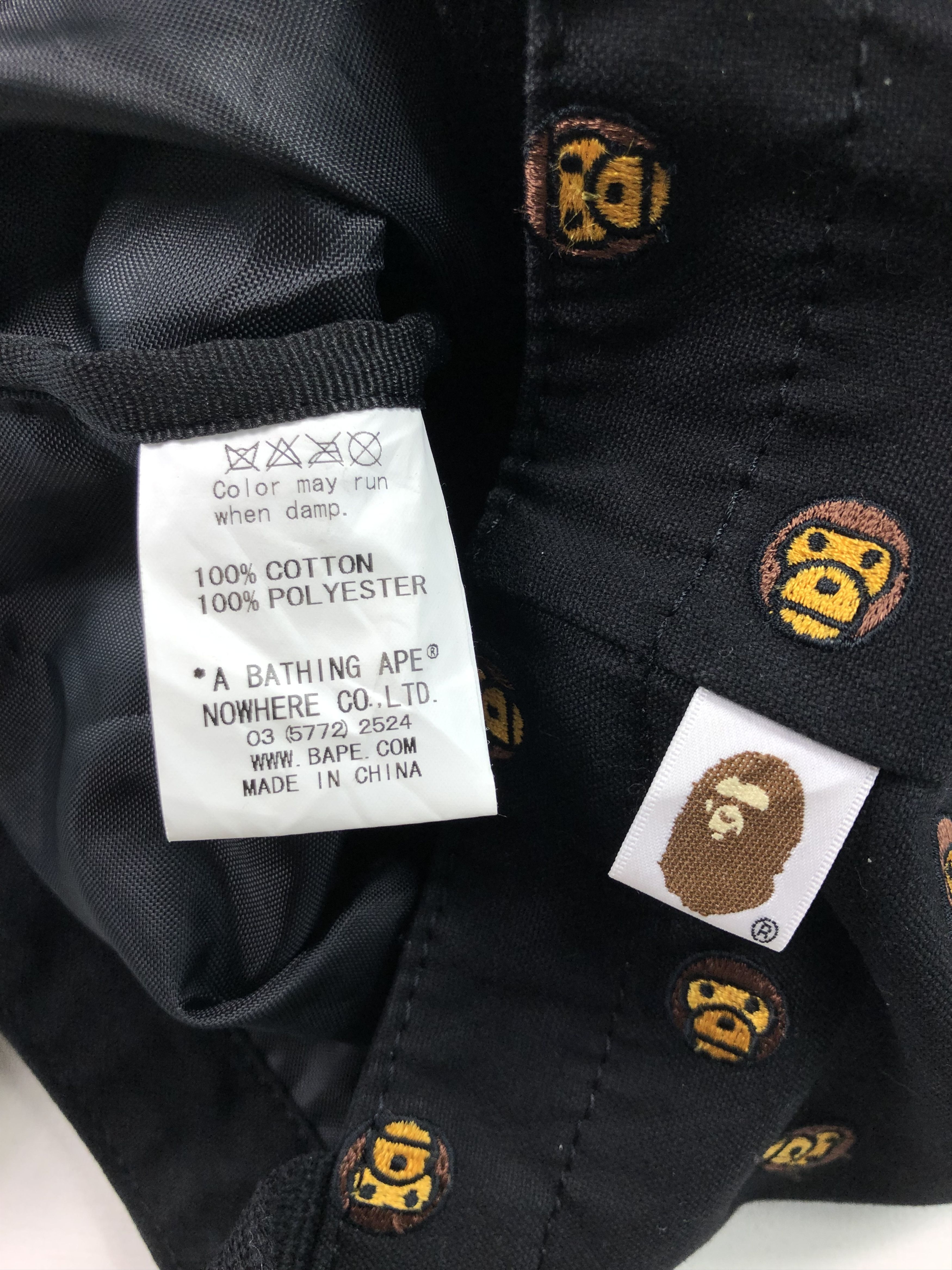 Bape RARE🔥BAPE 2-WAYS CUTE EMBROIDERED MONOGRAM TOTE BAG Size ONE SIZE - 9 Thumbnail