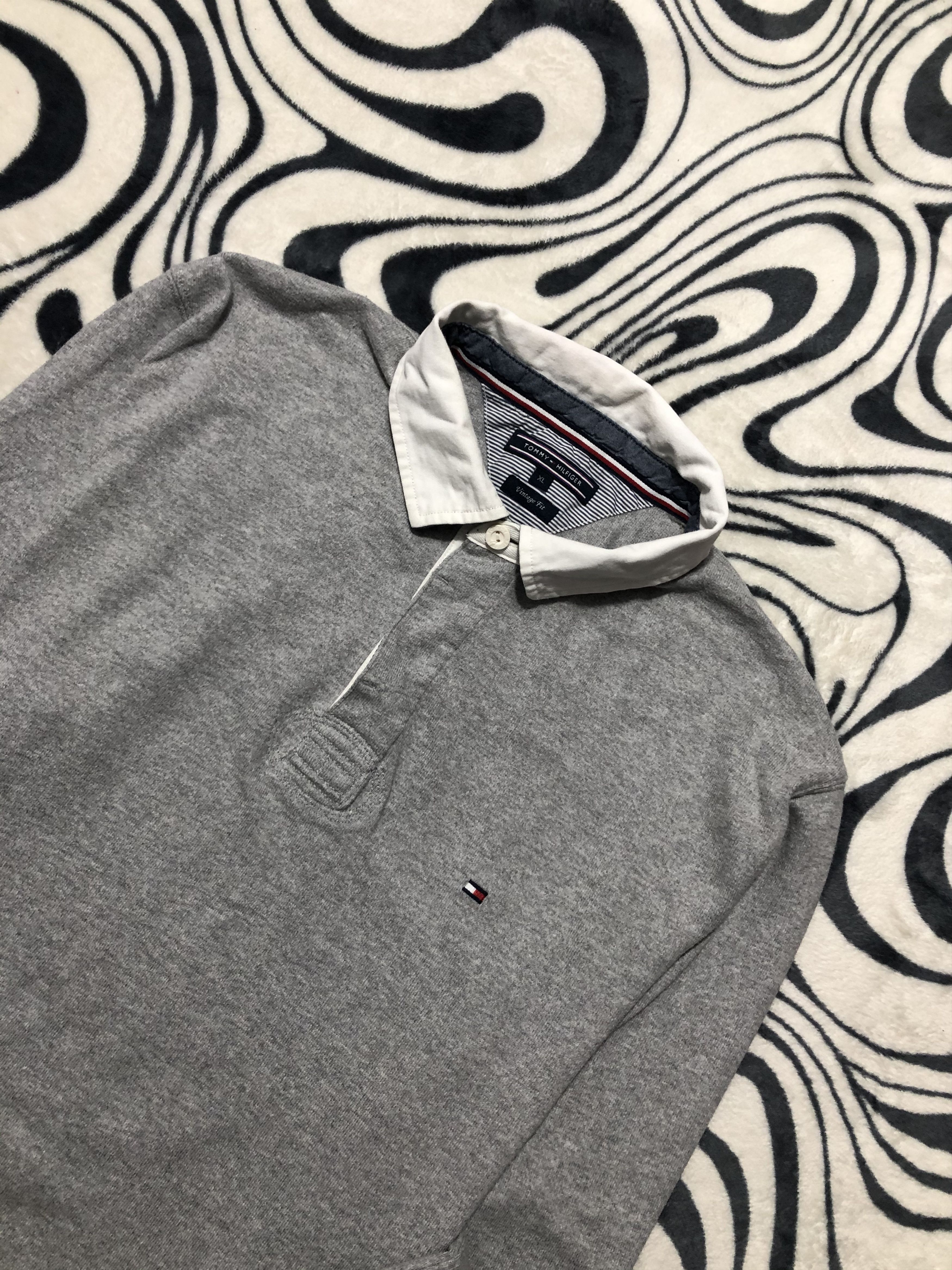 Tommy Hilfiger Tommy Hilfiger Vintage Mens Rugby Long Sleeve Polo Shirt Size US L / EU 52-54 / 3 - 2 Thumbnail