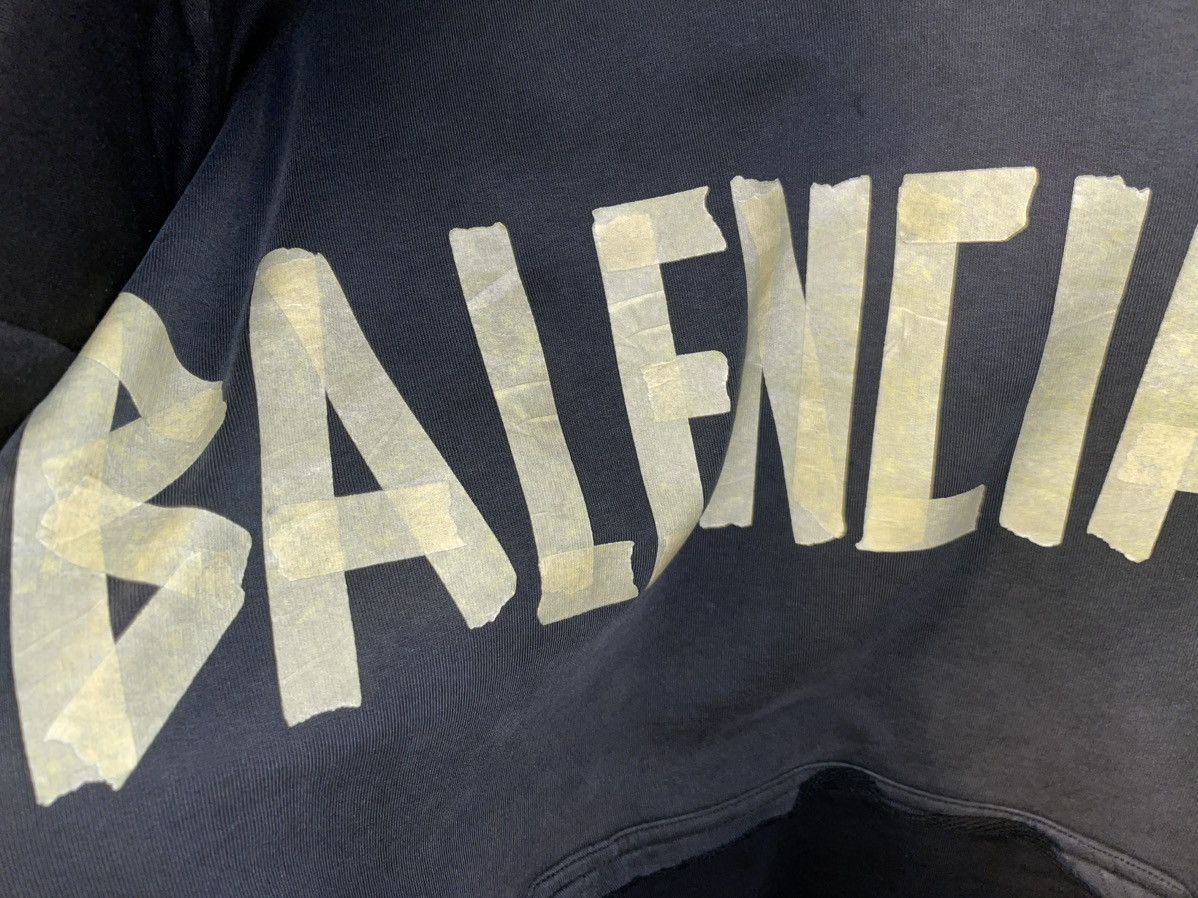 Balenciaga Tape Hoodie with Ripped Pocket Size US S / EU 44-46 / 1 - 4 Thumbnail
