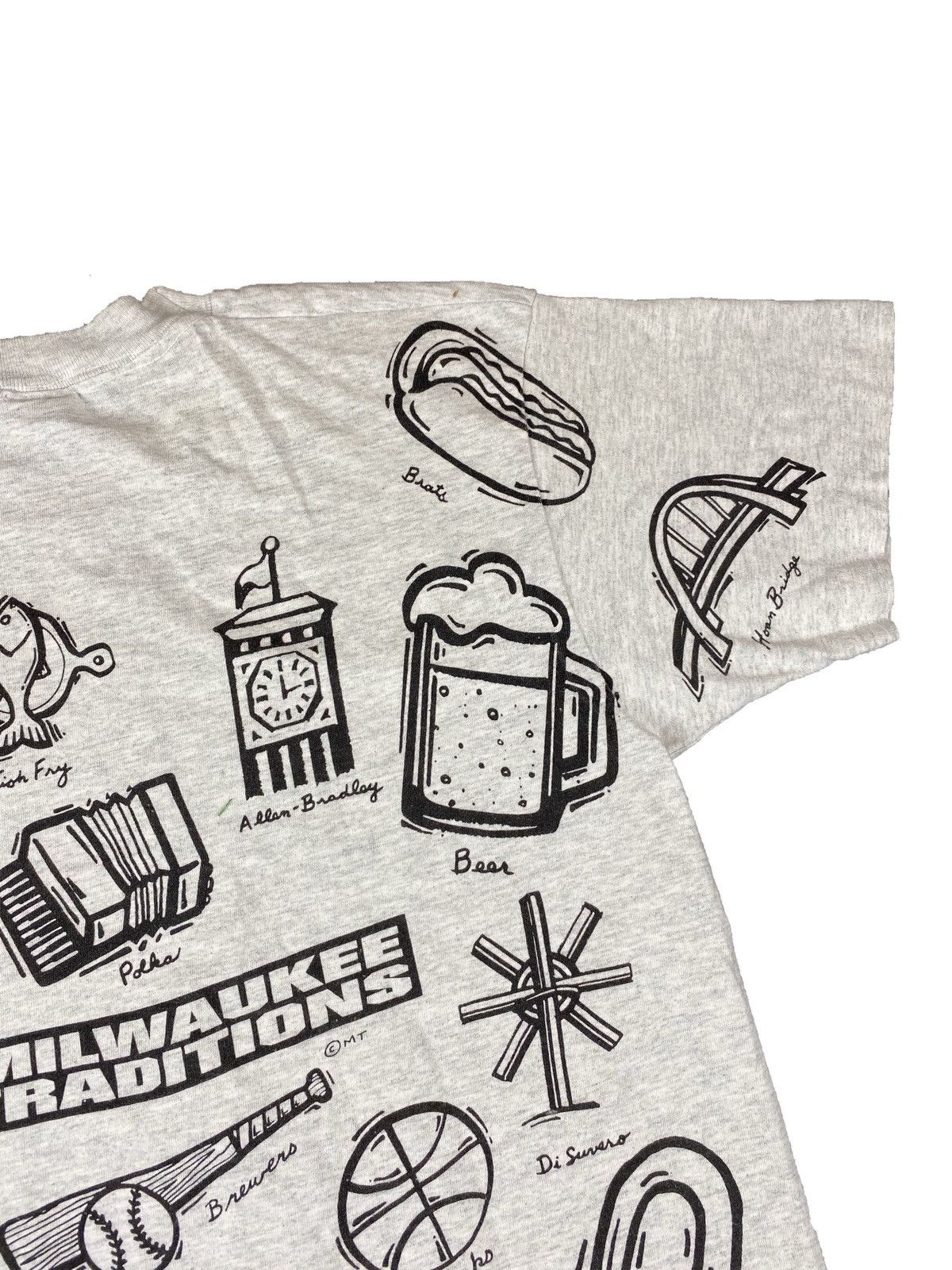 Vintage Vintage 90s Milwaukee traditions all over print AOP tee L Size US L / EU 52-54 / 3 - 9 Thumbnail