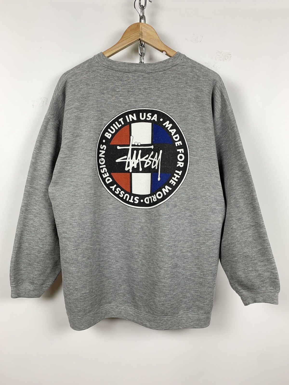 Stussy 90s Vintage Stussy Made In USA Grey Sweatshirt Size US L / EU 52-54 / 3 - 1 Thumbnail