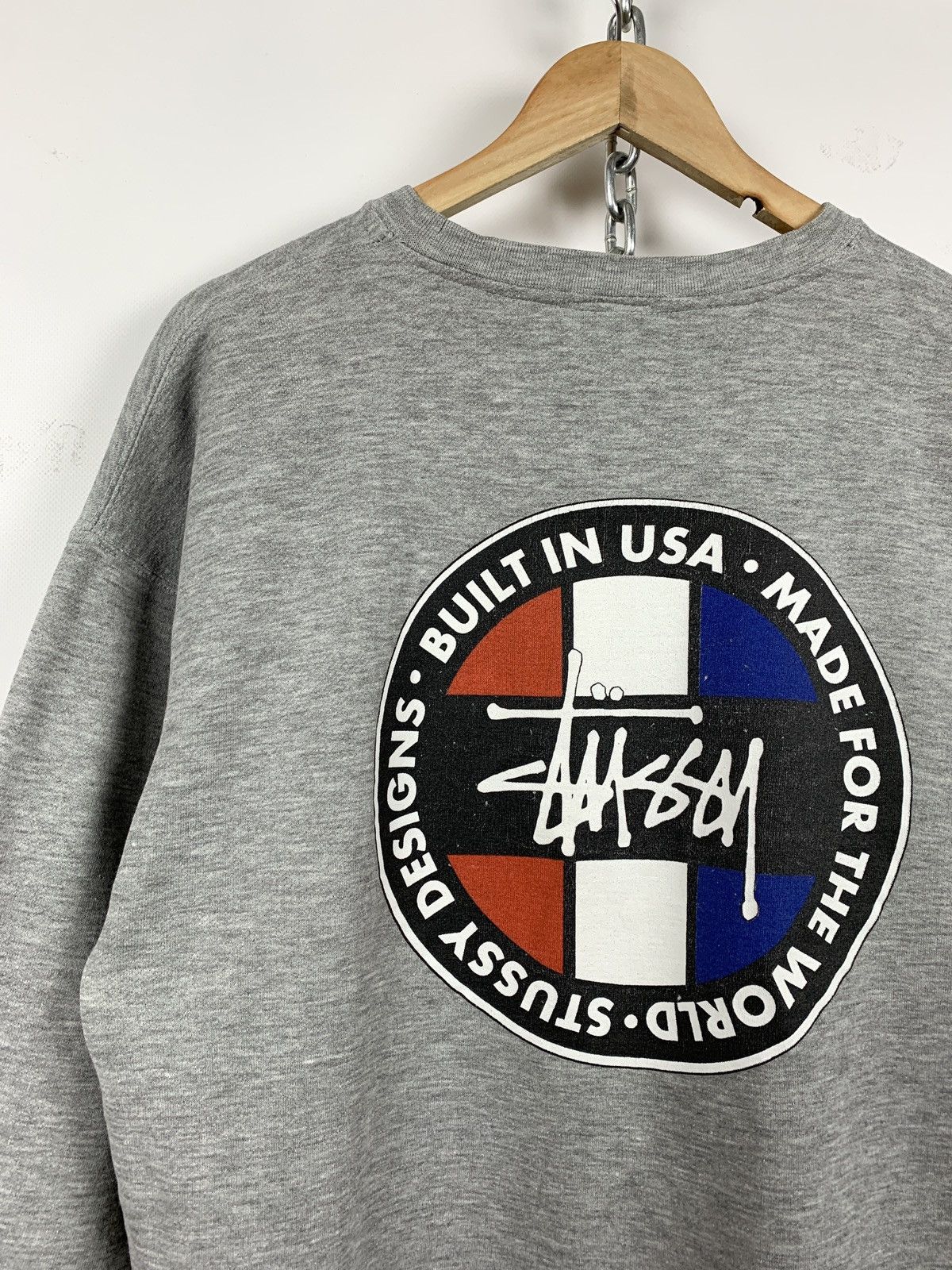 Stussy 90s Vintage Stussy Made In USA Grey Sweatshirt Size US L / EU 52-54 / 3 - 5 Thumbnail