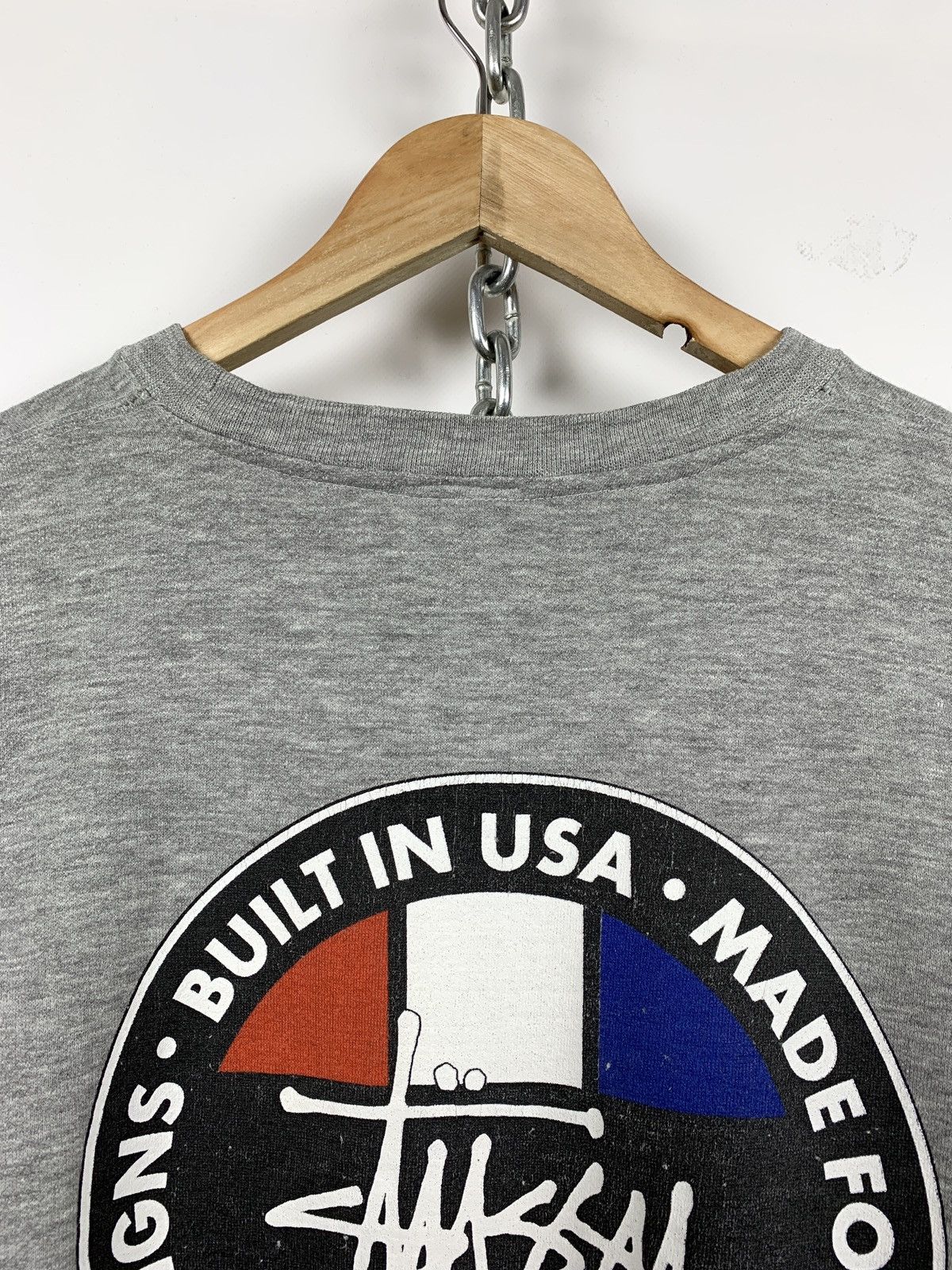 Stussy 90s Vintage Stussy Made In USA Grey Sweatshirt Size US L / EU 52-54 / 3 - 6 Thumbnail