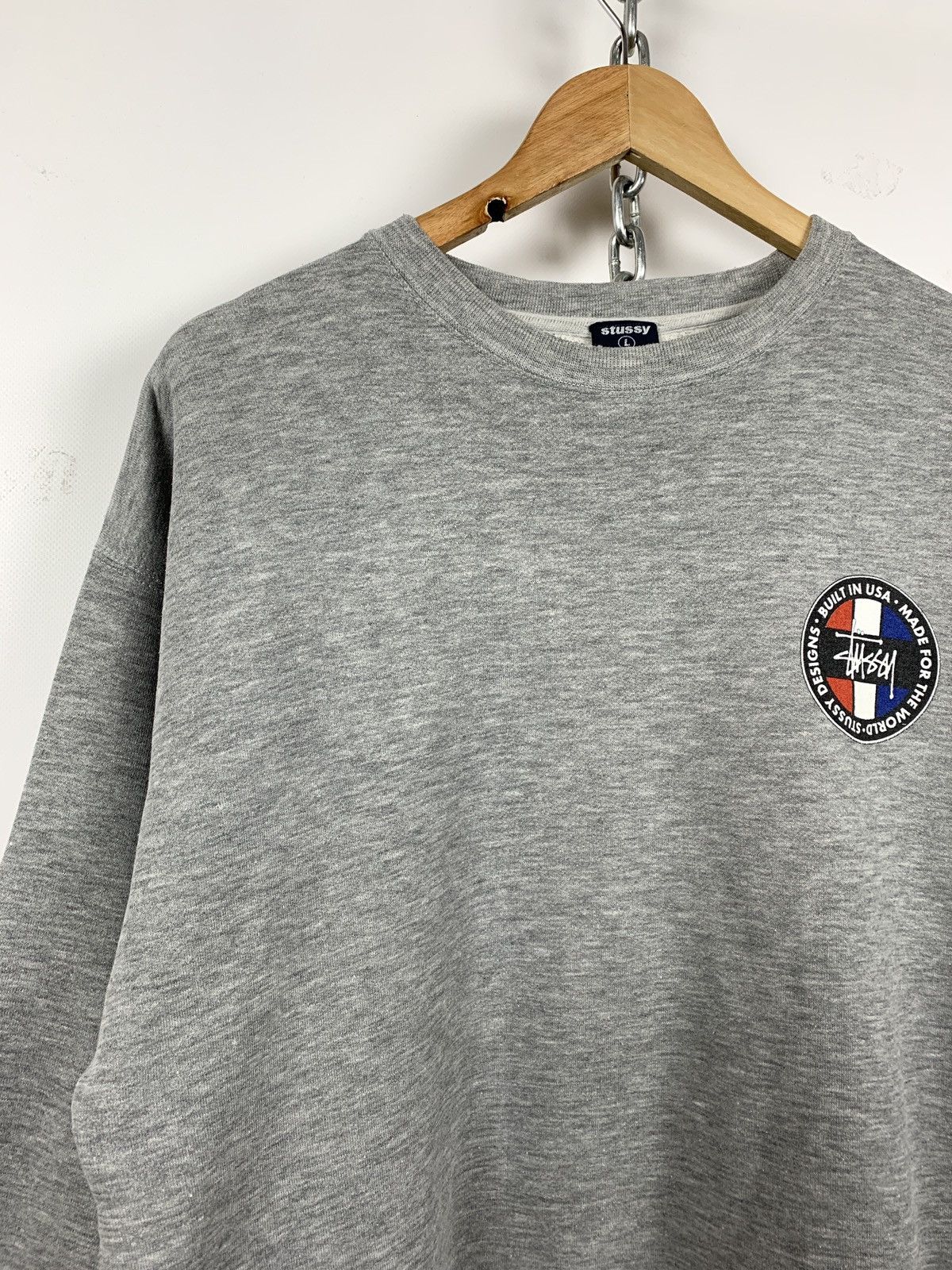 Stussy 90s Vintage Stussy Made In USA Grey Sweatshirt Size US L / EU 52-54 / 3 - 9 Thumbnail
