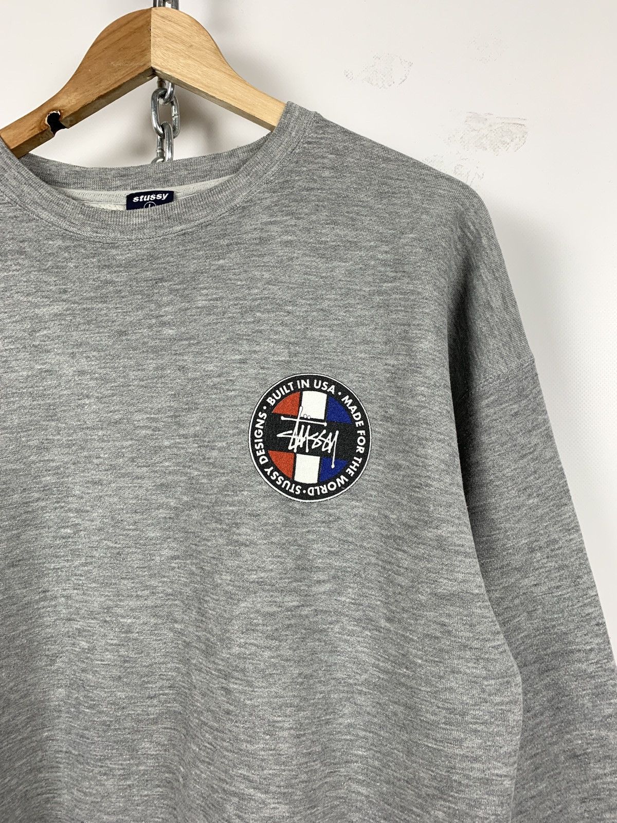 Stussy 90s Vintage Stussy Made In USA Grey Sweatshirt Size US L / EU 52-54 / 3 - 8 Thumbnail