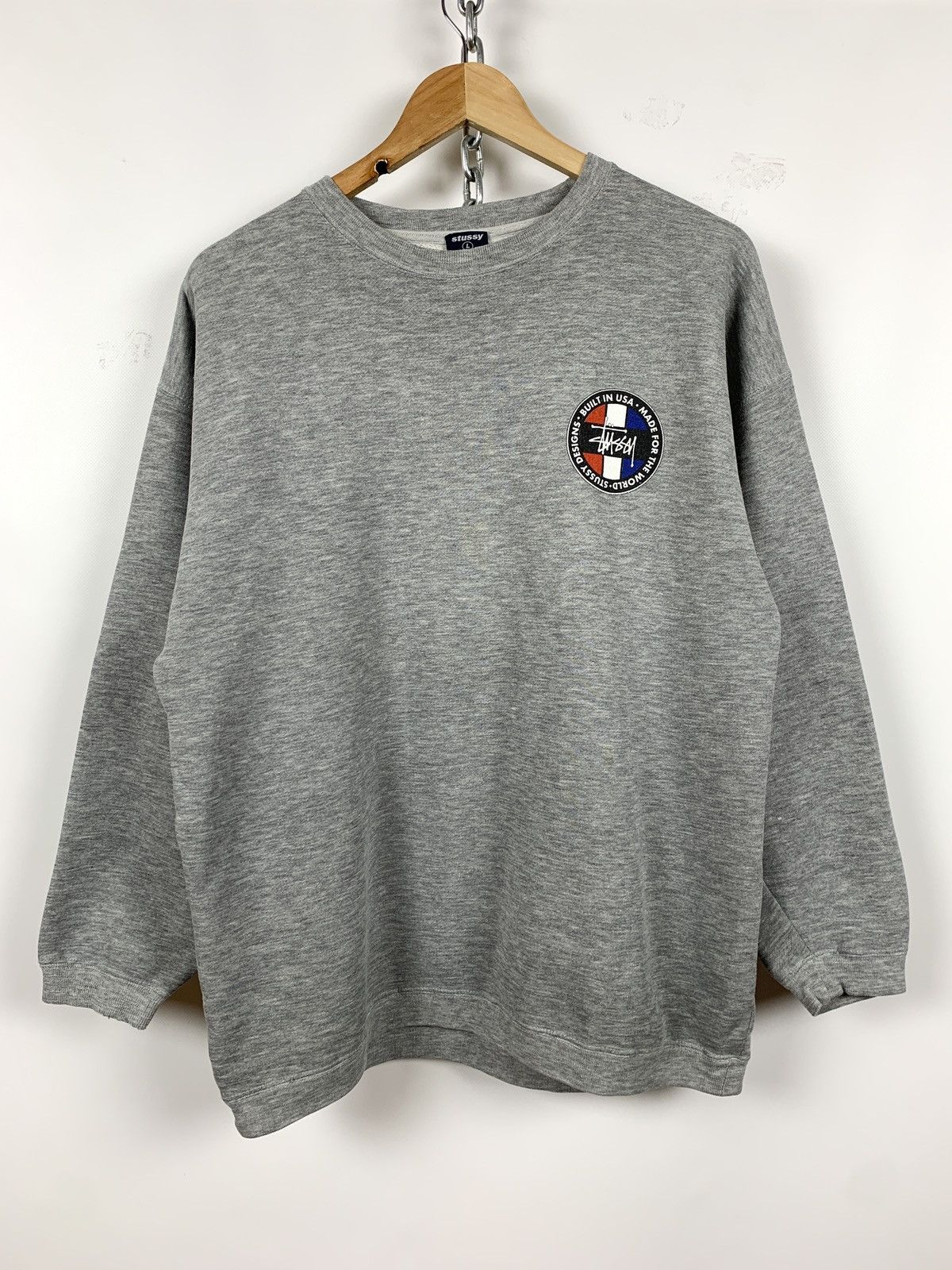 Stussy 90s Vintage Stussy Made In USA Grey Sweatshirt Size US L / EU 52-54 / 3 - 2 Thumbnail
