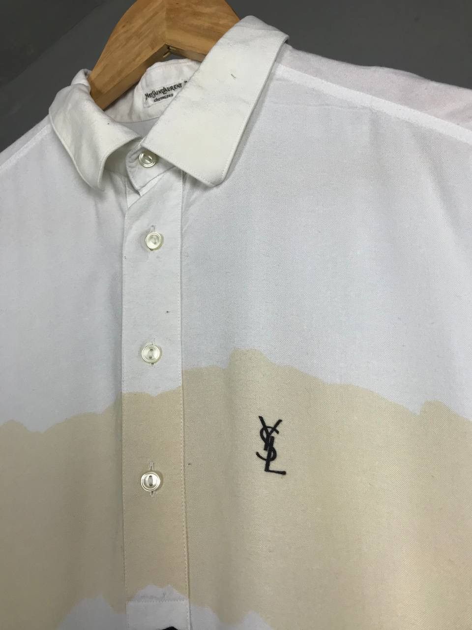 Yves Saint Laurent YSL Yves Saint Laurent Paris chemises vintage polo tee Size US L / EU 52-54 / 3 - 3 Thumbnail