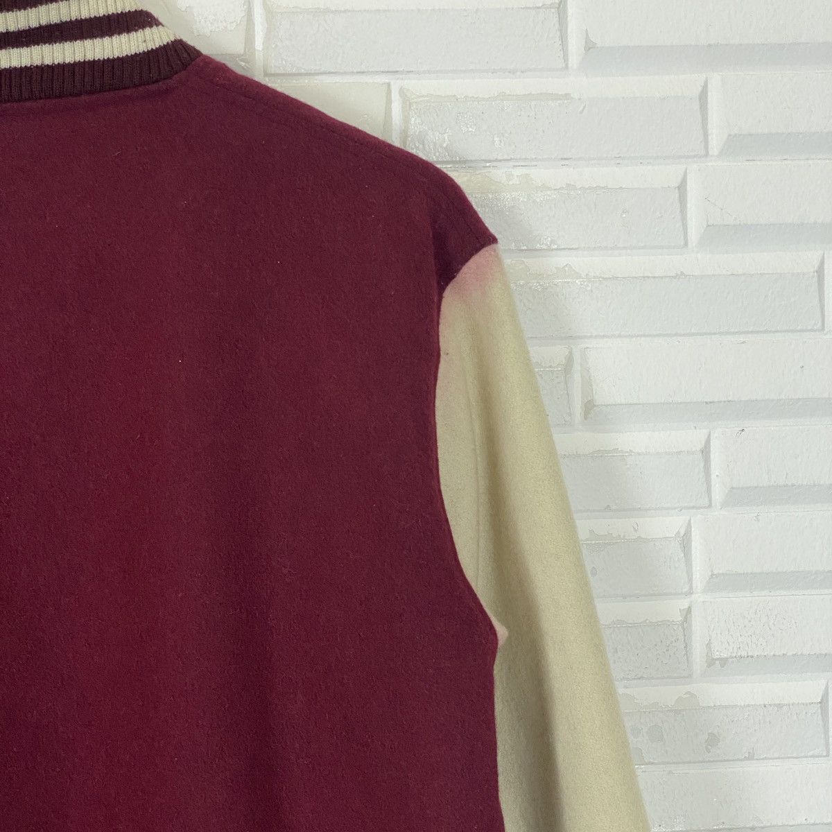 Japanese Plum Field Wool Varsity Jacket