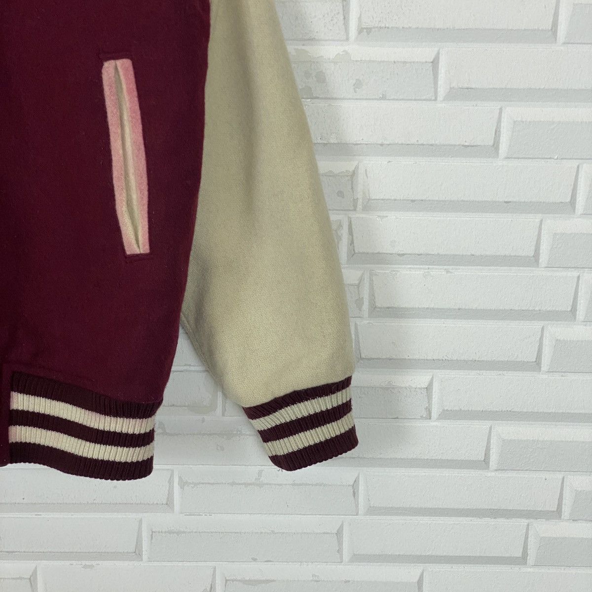 Japanese Plum Field Wool Varsity Jacket