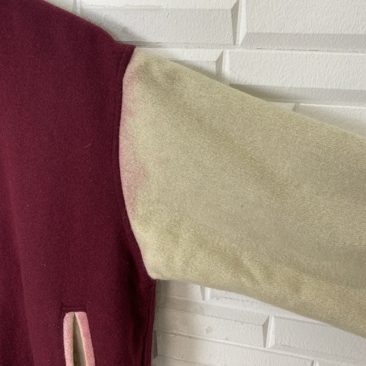 Japanese Plum Field Wool Varsity Jacket