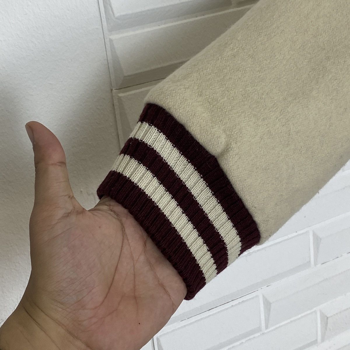 Japanese Plum Field Wool Varsity Jacket