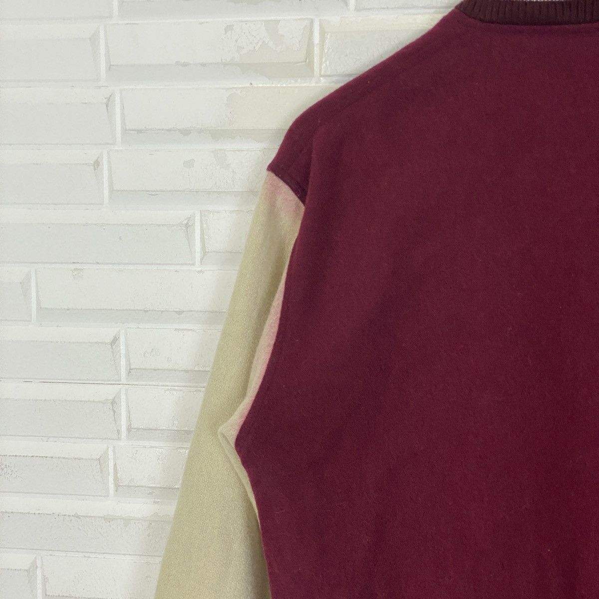 Japanese Plum Field Wool Varsity Jacket