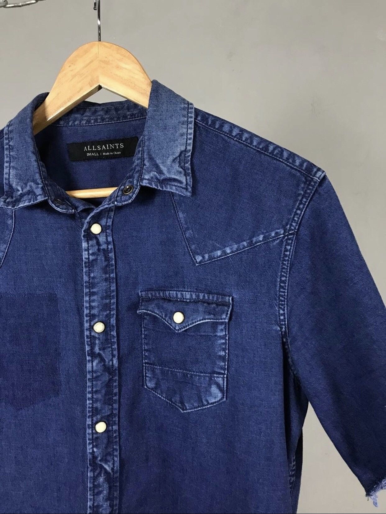 Allsaints Allsaints luxury streetwear denim shirt Size US S / EU 44-46 / 1 - 2 Thumbnail