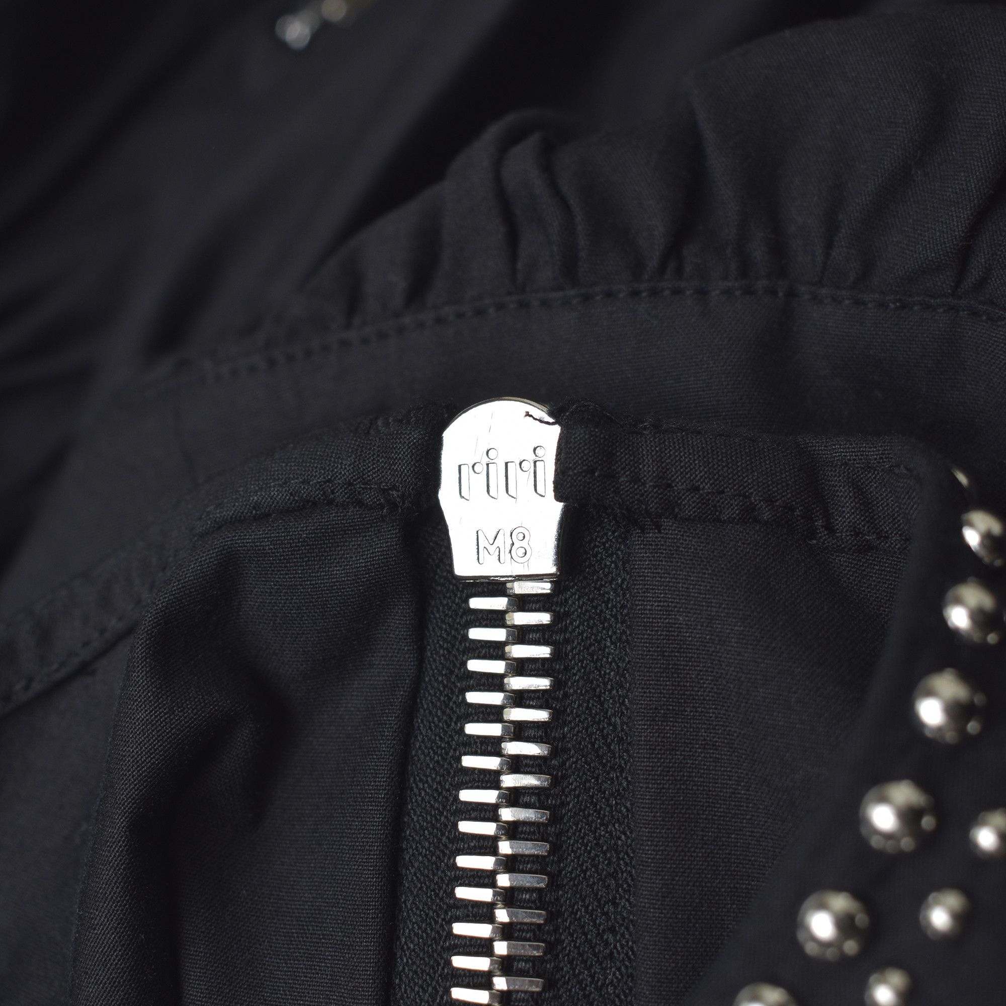 Prada BNWOT PRADA Womens Black Cotton Metal Studded Dress Size L / US 10 / IT 46 - 6 Thumbnail