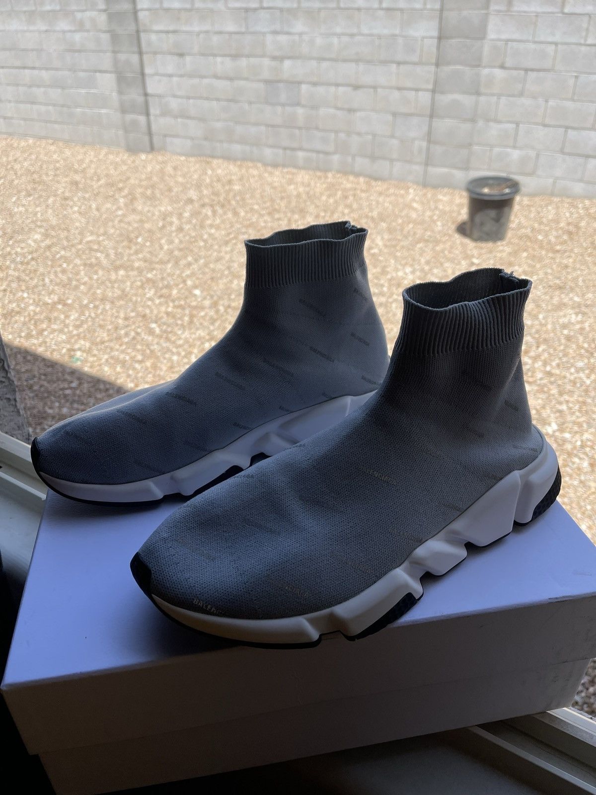 Balenciaga Speed Trainer Reflective Grey Grailed