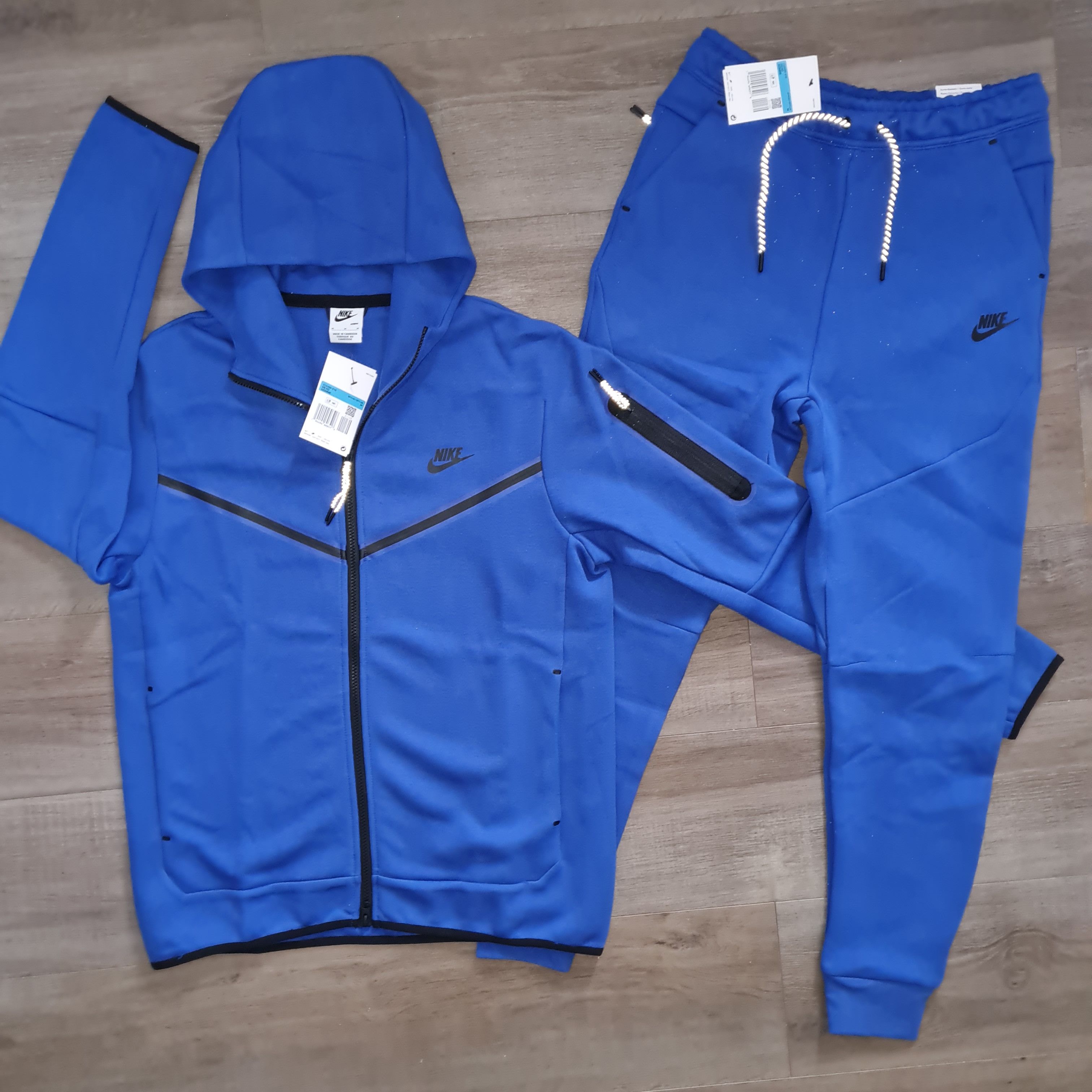 Blue nike fleece tracksuit online