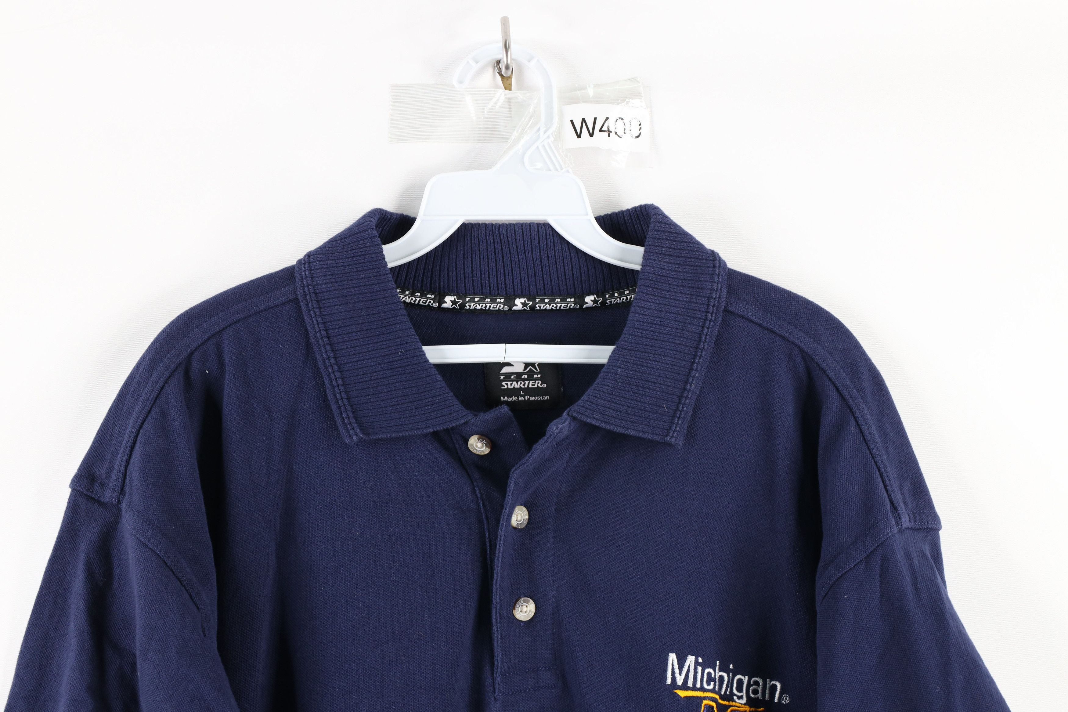 Starter × Vintage Vintage 90s Starter University of Michigan Spell Out Polo Size US L / EU 52-54 / 3 - 2 Thumbnail