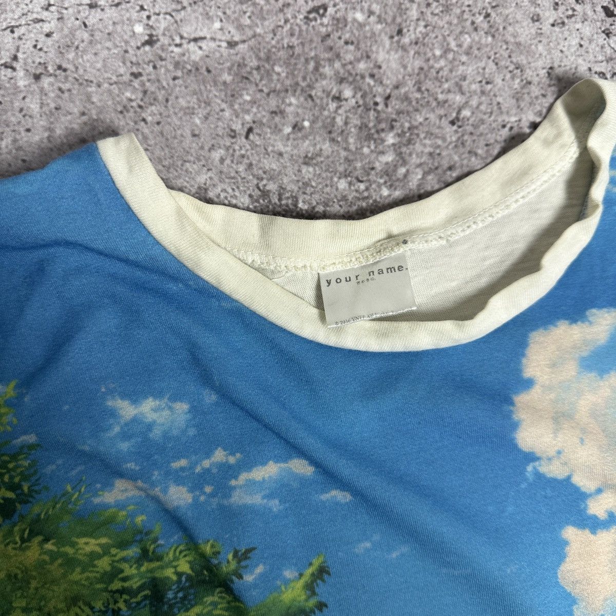 Anime × Vintage Vintage Your Name AOP tee Anime Makoto Shinkai Mangaka Japan Size US L / EU 52-54 / 3 - 7 Thumbnail