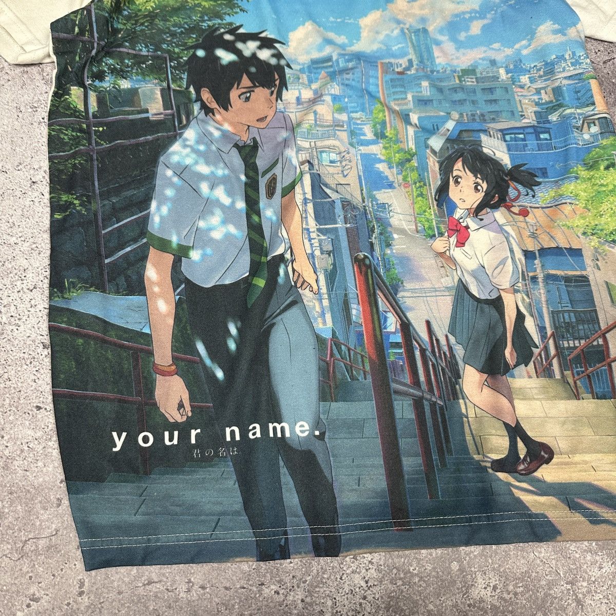 Anime × Vintage Vintage Your Name AOP tee Anime Makoto Shinkai Mangaka Japan Size US L / EU 52-54 / 3 - 5 Thumbnail