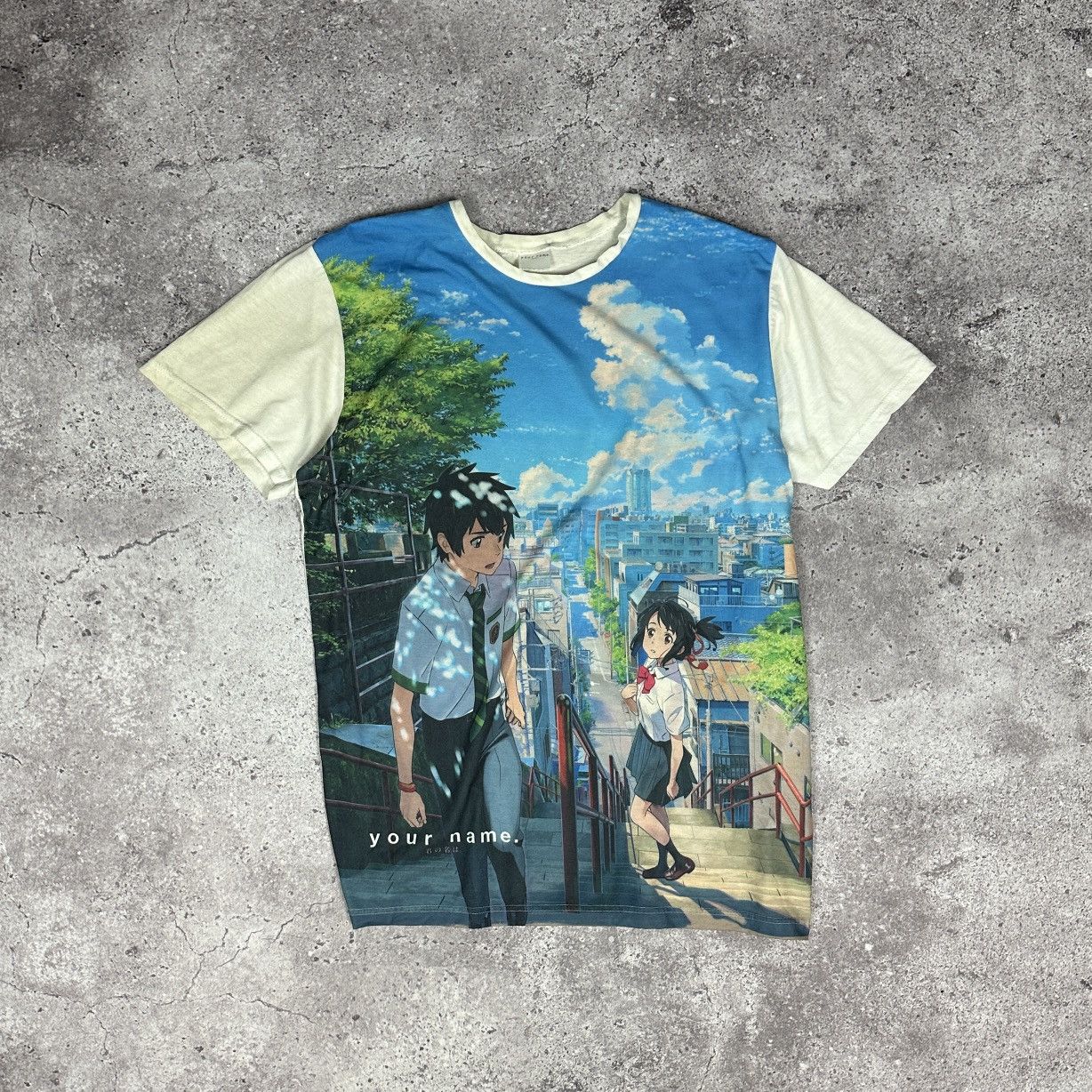 Anime × Vintage Vintage Your Name AOP tee Anime Makoto Shinkai Mangaka Japan Size US L / EU 52-54 / 3 - 1 Thumbnail