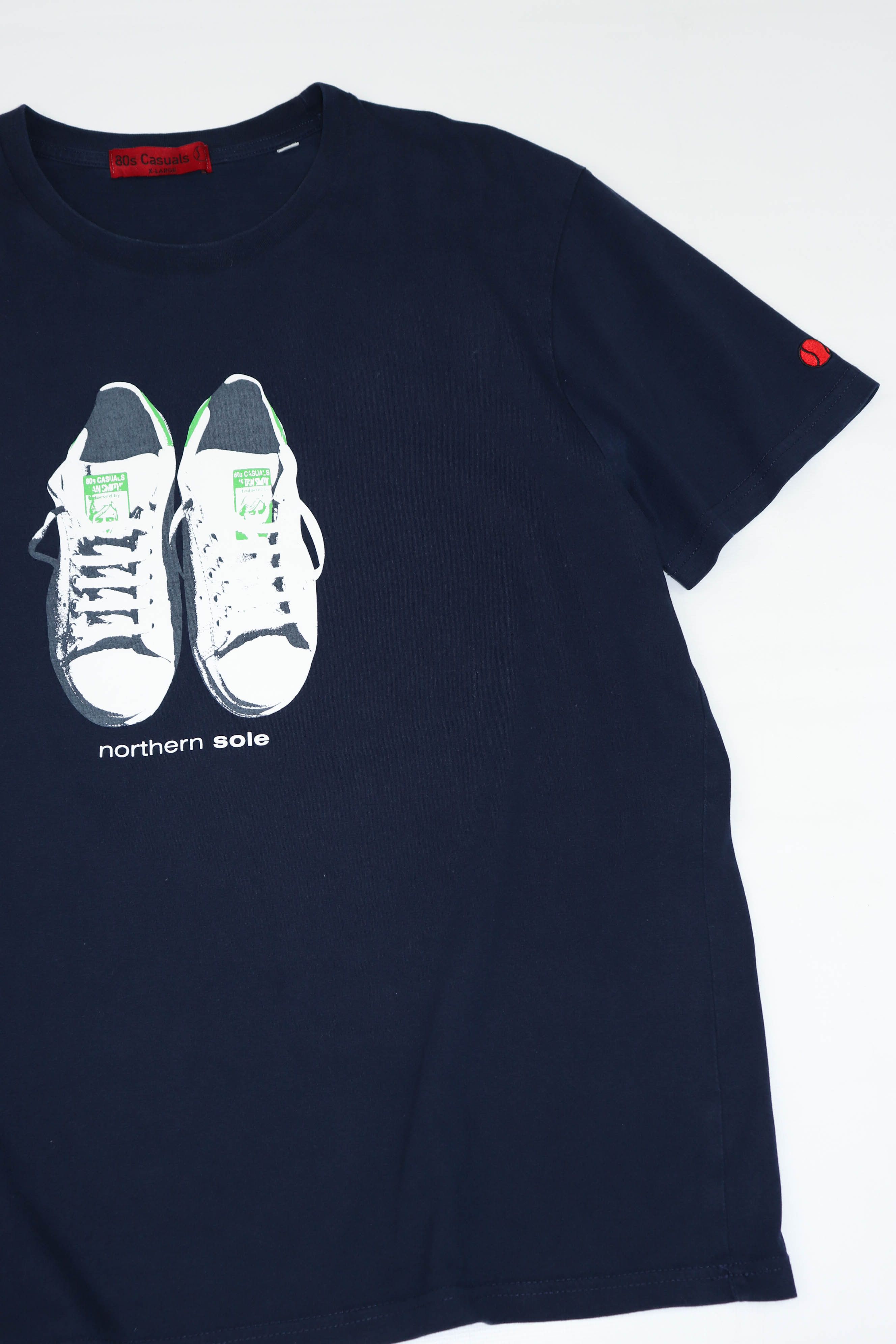 Other 80s Casuals Northern Sole Printed Graphics Navy T-shirt Tee Size US L / EU 52-54 / 3 - 5 Thumbnail