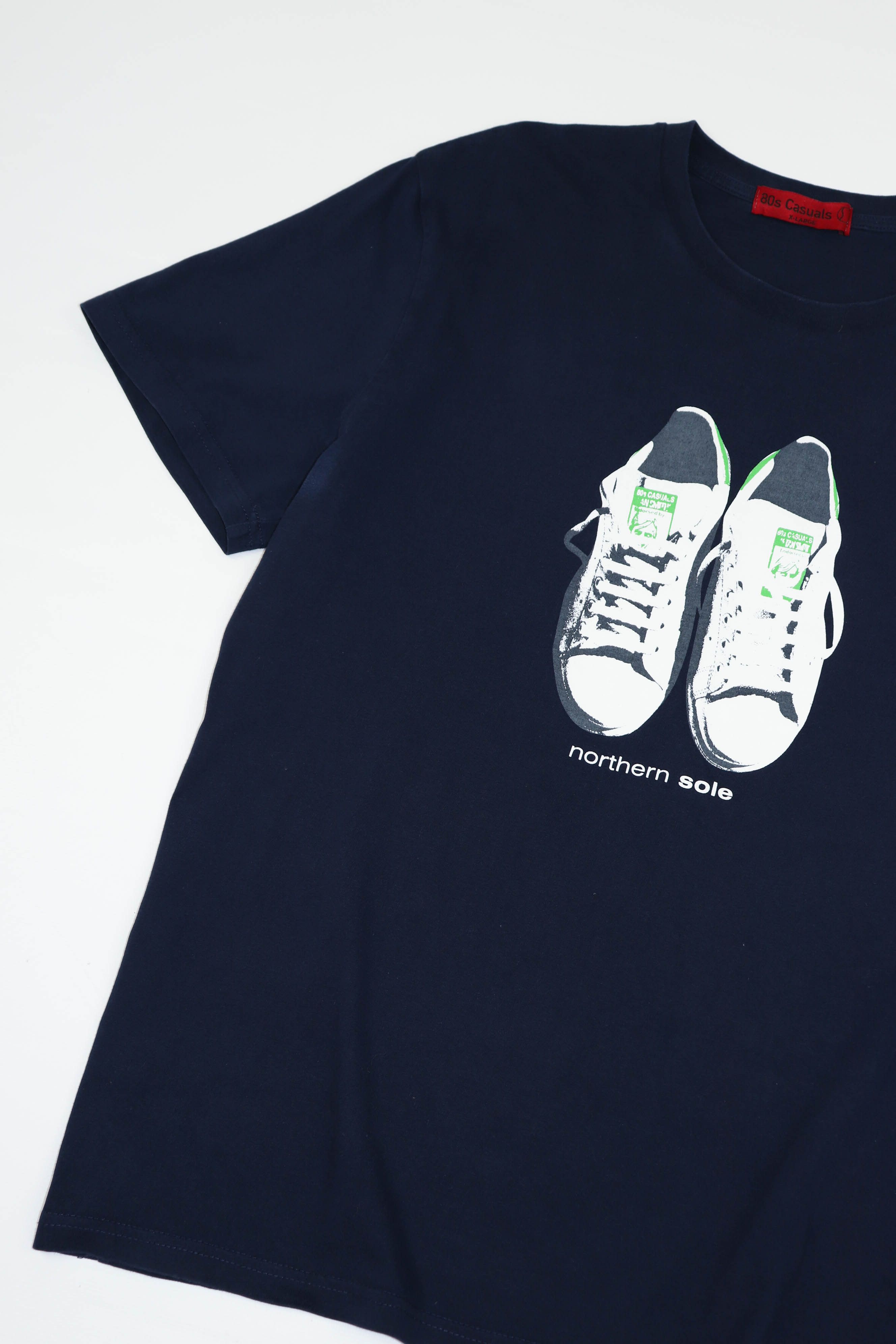 Other 80s Casuals Northern Sole Printed Graphics Navy T-shirt Tee Size US L / EU 52-54 / 3 - 4 Thumbnail