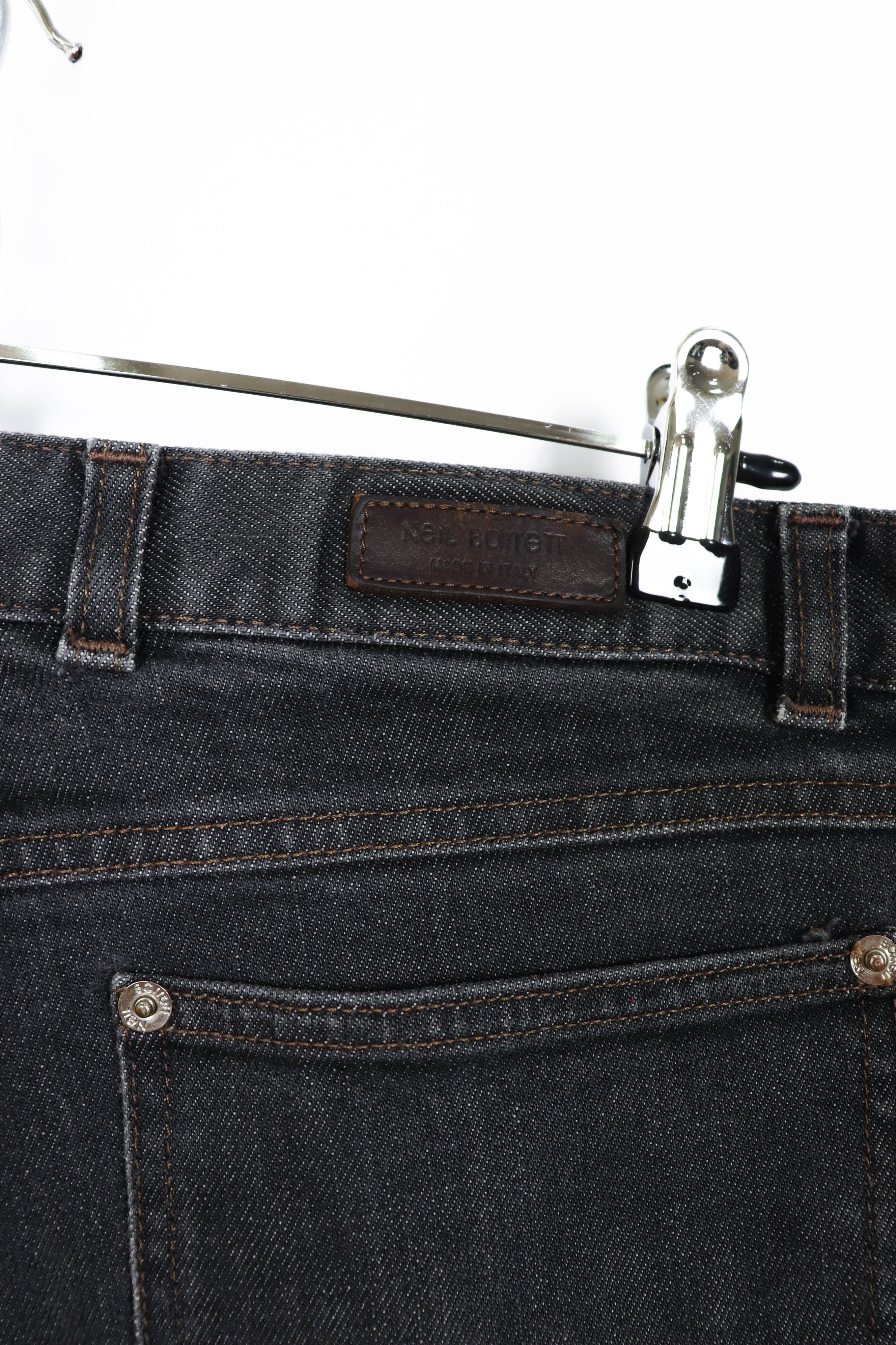 Neil Barrett Neil Barrett 8841 Grey Cropped Denim Stretch Jeans Pants Size US 34 / EU 50 - 8 Thumbnail