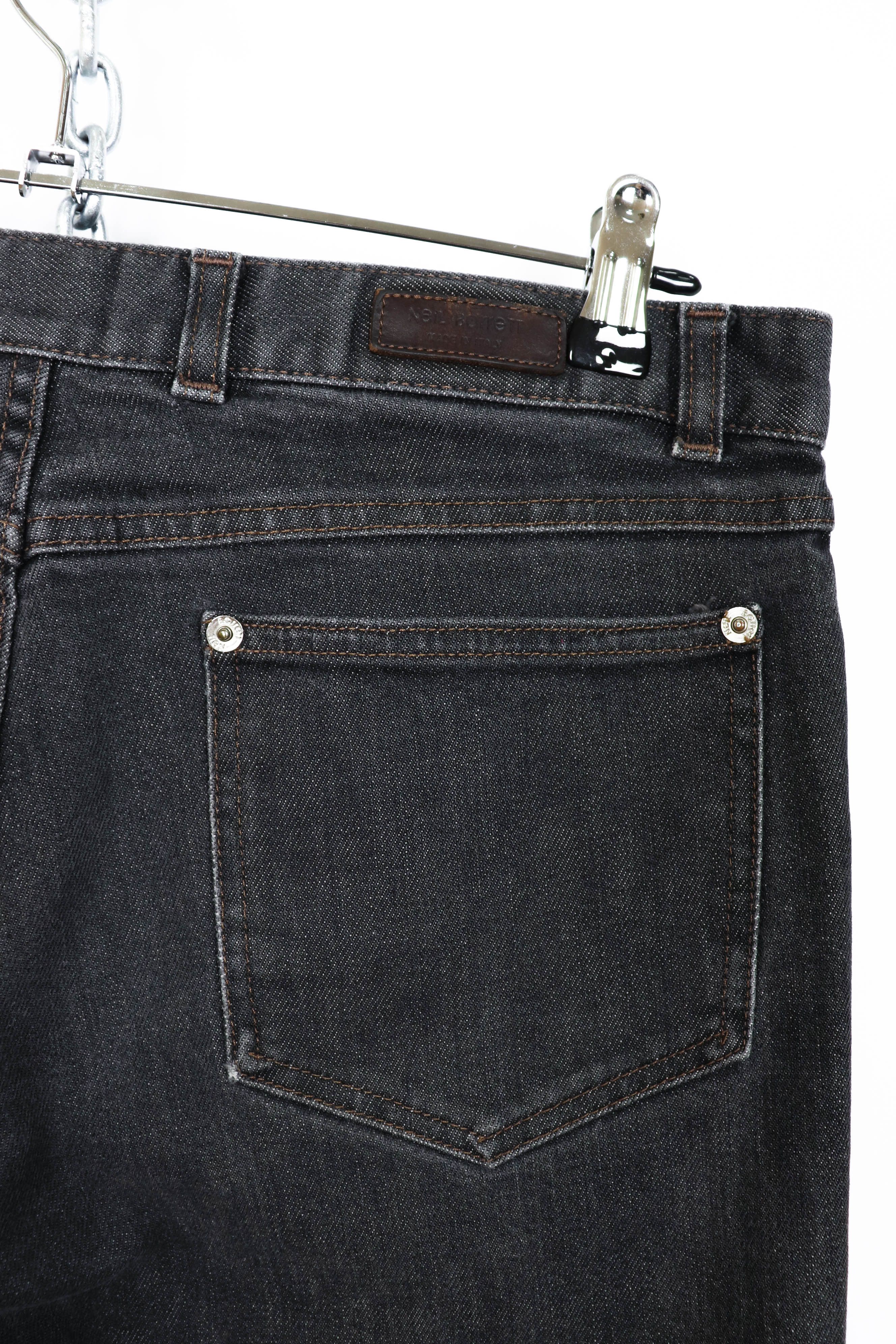 Neil Barrett Neil Barrett 8841 Grey Cropped Denim Stretch Jeans Pants Size US 34 / EU 50 - 7 Thumbnail