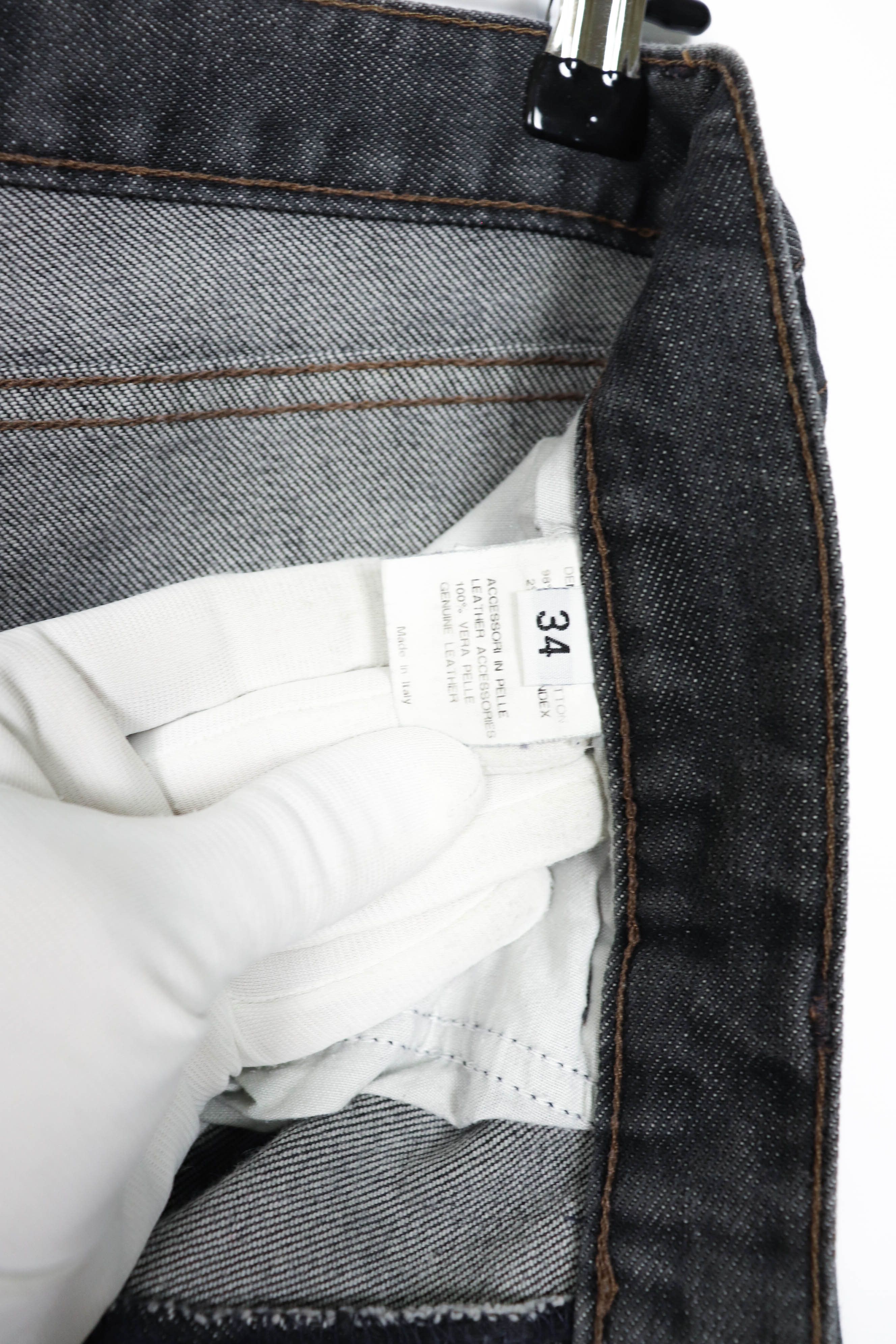 Neil Barrett Neil Barrett 8841 Grey Cropped Denim Stretch Jeans Pants Size US 34 / EU 50 - 11 Thumbnail