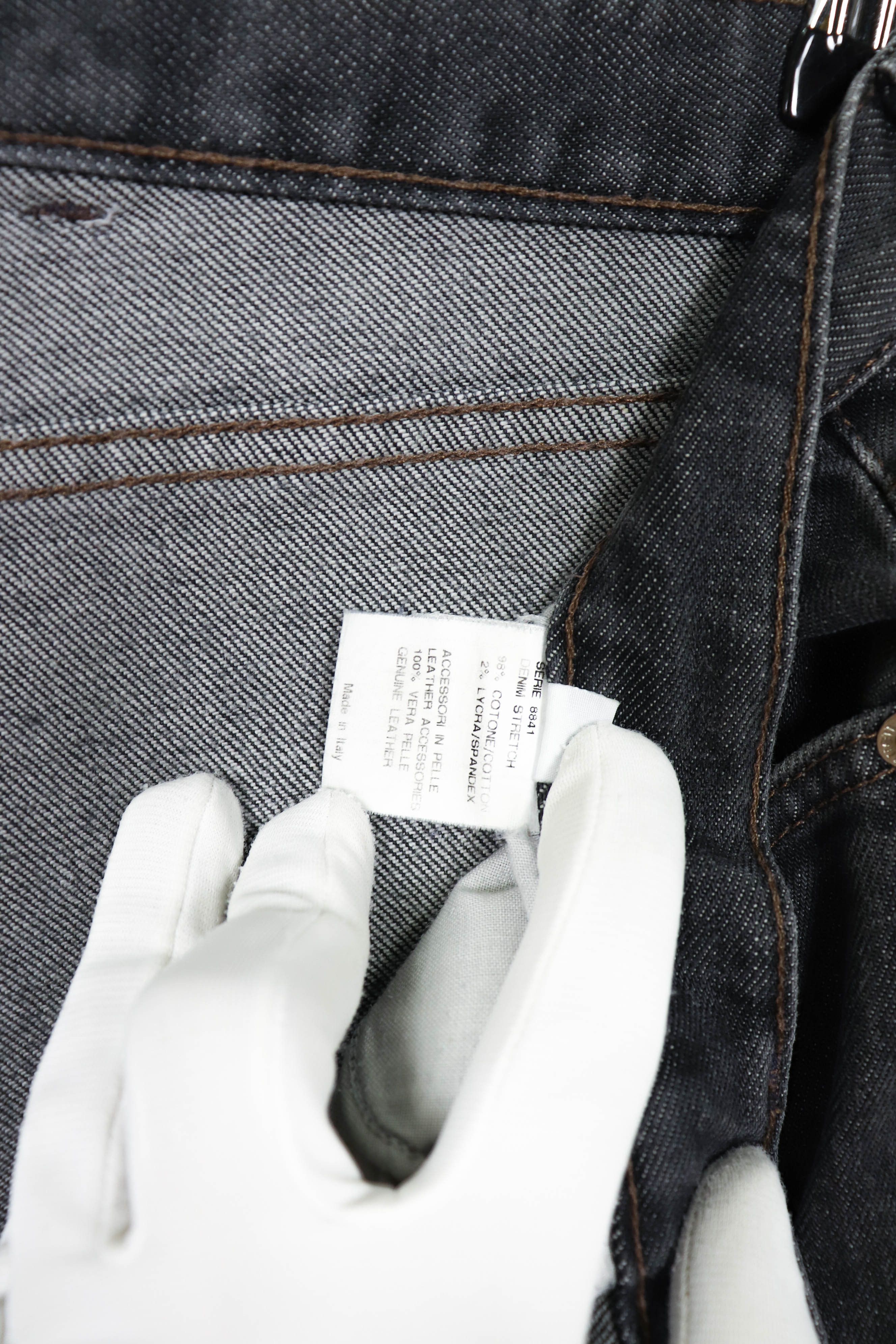 Neil Barrett Neil Barrett 8841 Grey Cropped Denim Stretch Jeans Pants Size US 34 / EU 50 - 12 Thumbnail