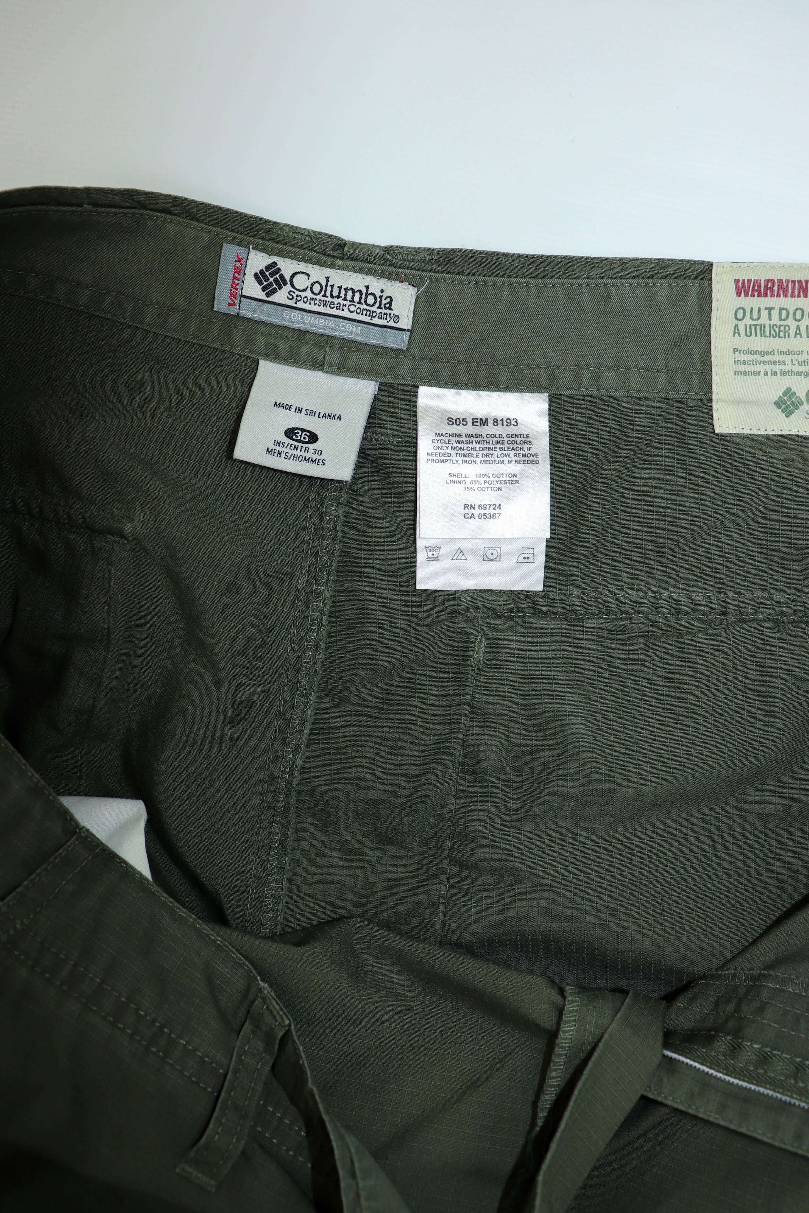 Columbia Vintage Columbia Khaki Green Utility Cargo Trousers Pants Size US 36 / EU 52 - 10 Thumbnail