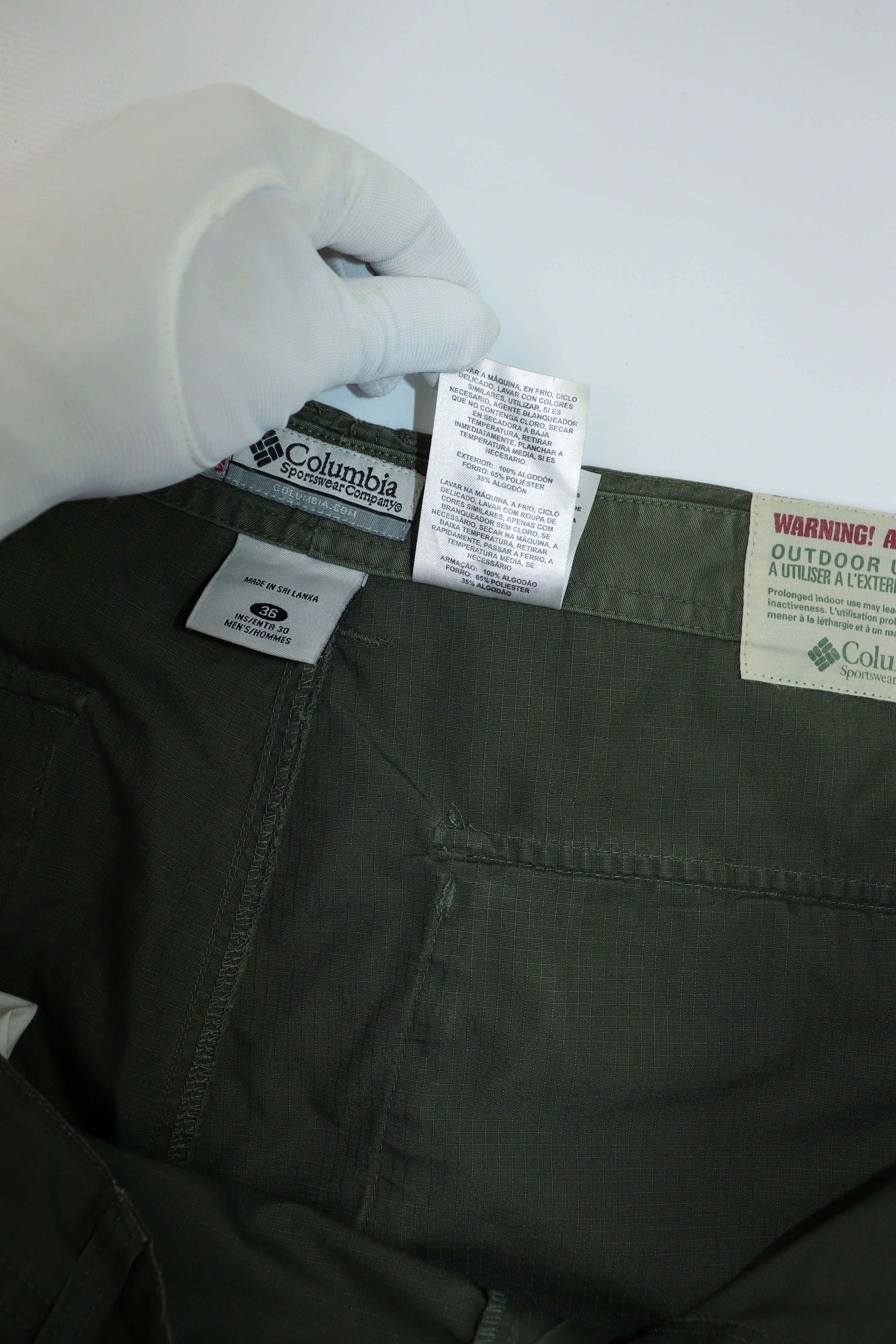 Columbia Vintage Columbia Khaki Green Utility Cargo Trousers Pants Size US 36 / EU 52 - 12 Thumbnail