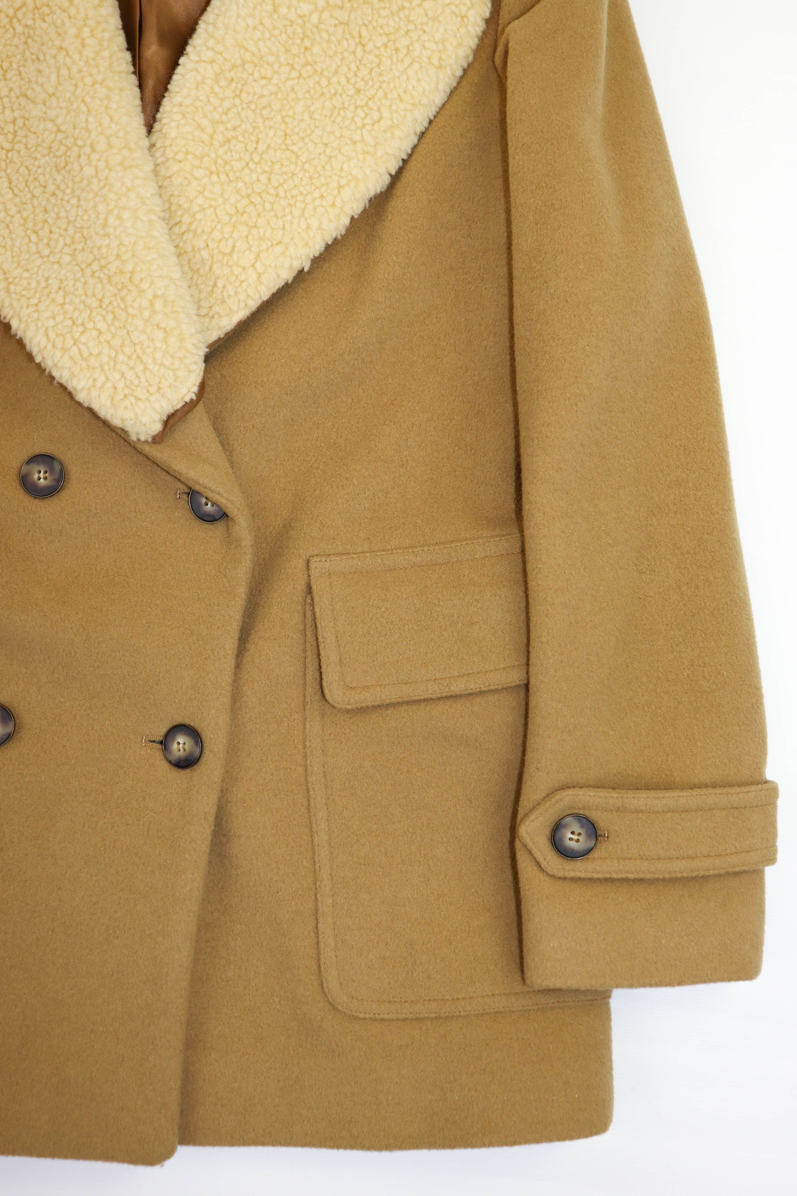 Sandro Women’s Sandro Wool Cashsmere Blend Desert Beige Wool Coat Size M / US 6-8 / IT 42-44 - 8 Thumbnail
