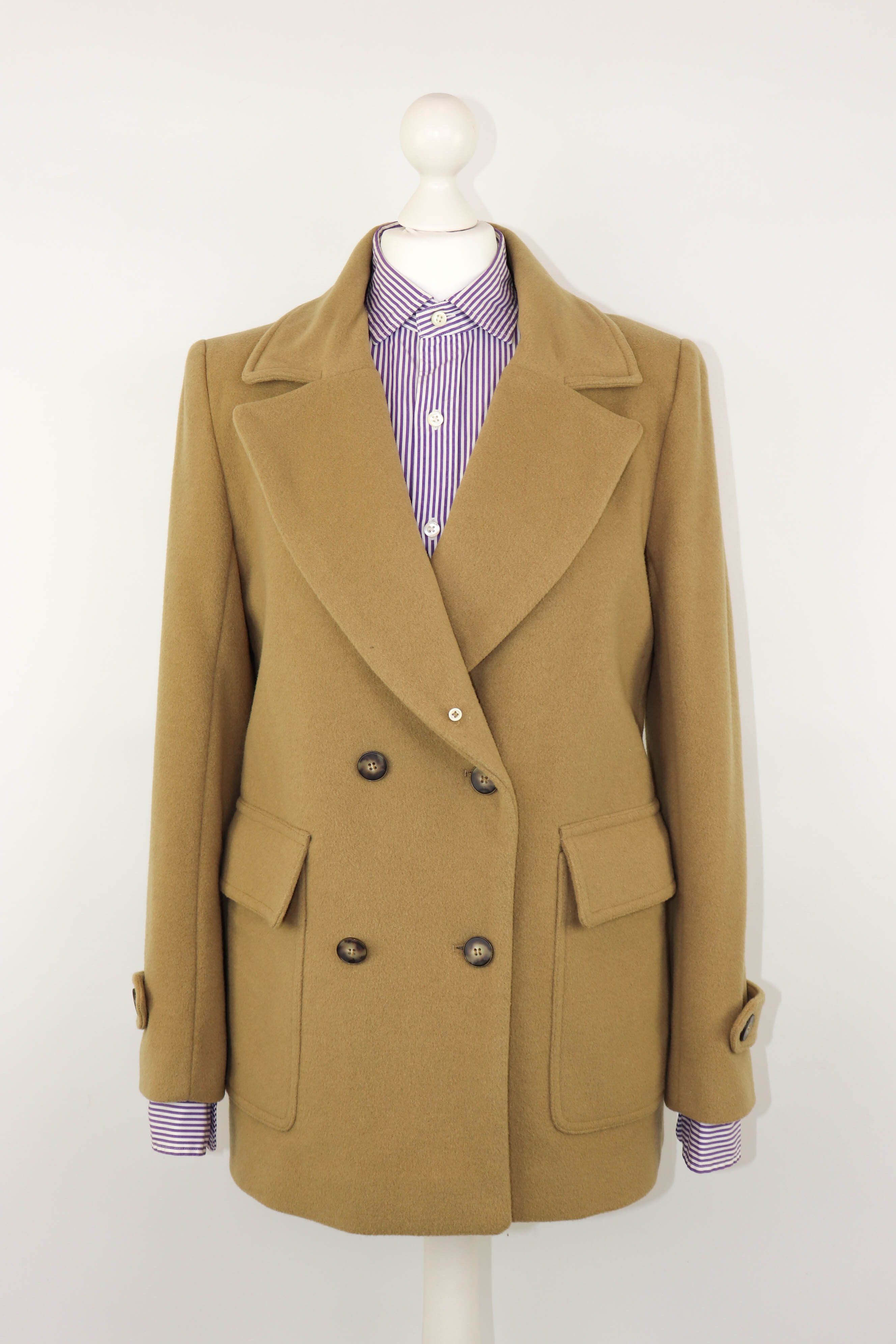 Sandro Women’s Sandro Wool Cashsmere Blend Desert Beige Wool Coat Size M / US 6-8 / IT 42-44 - 3 Thumbnail