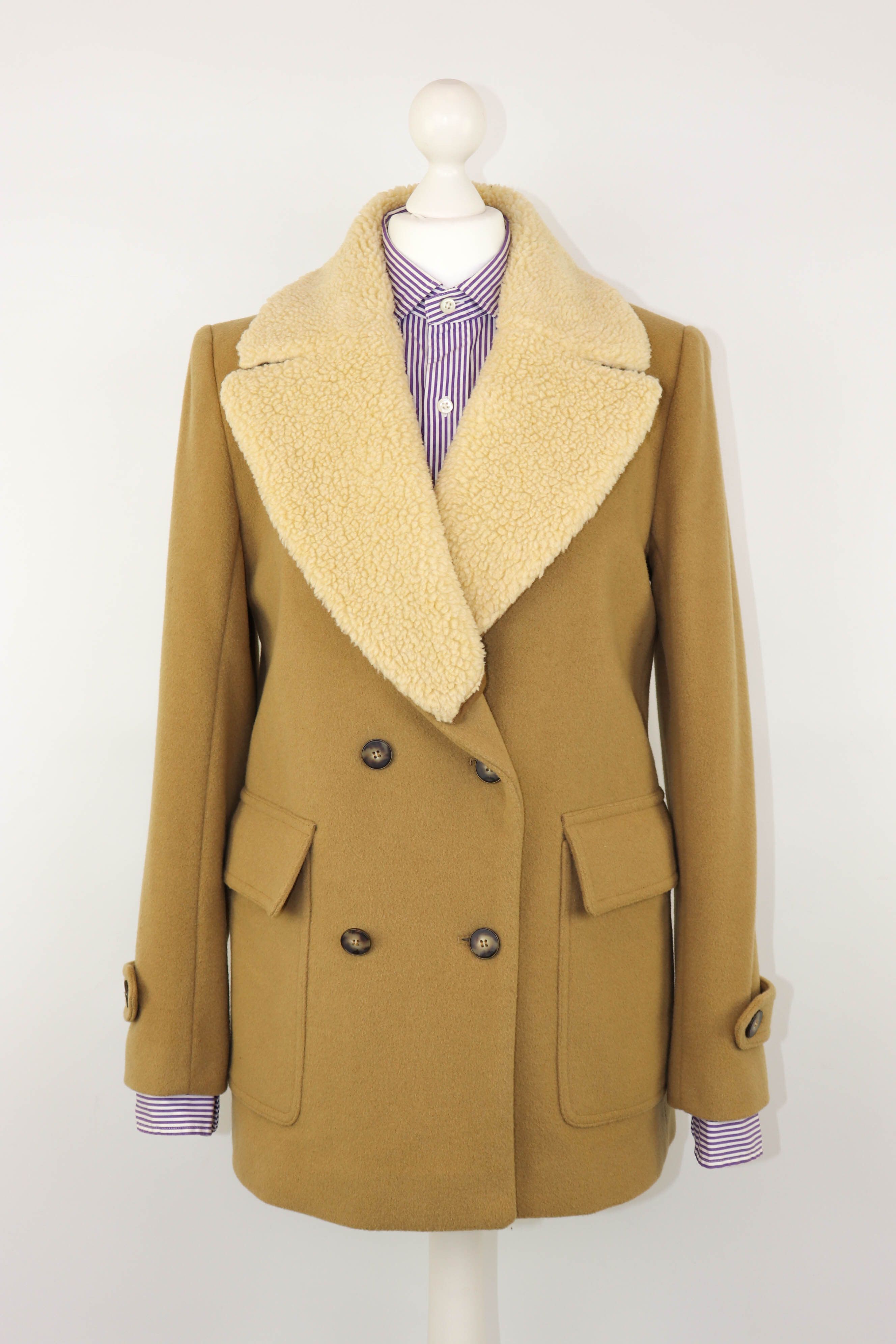 Sandro Women’s Sandro Wool Cashsmere Blend Desert Beige Wool Coat Size M / US 6-8 / IT 42-44 - 1 Thumbnail