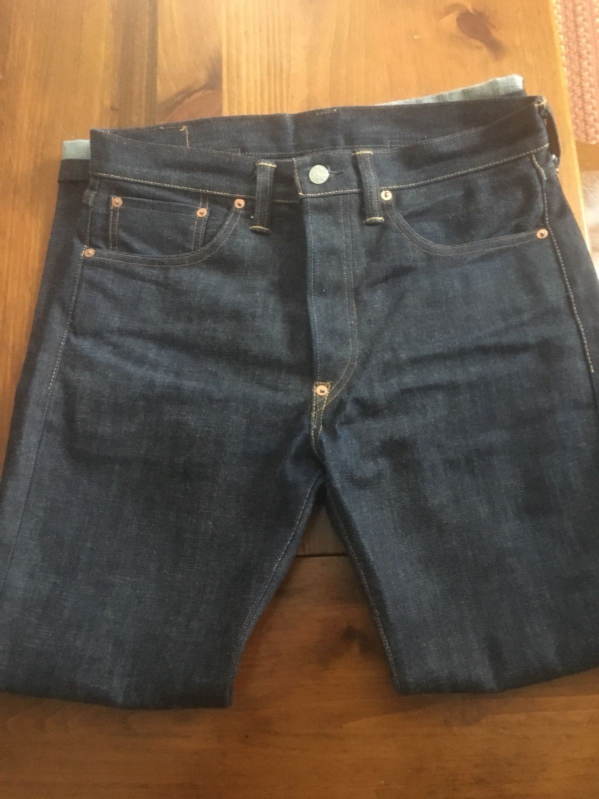 RRL Ralph Lauren RRL Lot R44 1936 Deadstock Rigid Selvedge denim buckle  back jeans. | Grailed