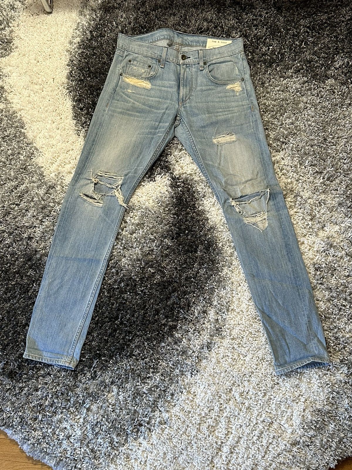 Rag & Bone Selvedge Stone Washed, Distressed Denim Size US 31 - 1 Thumbnail