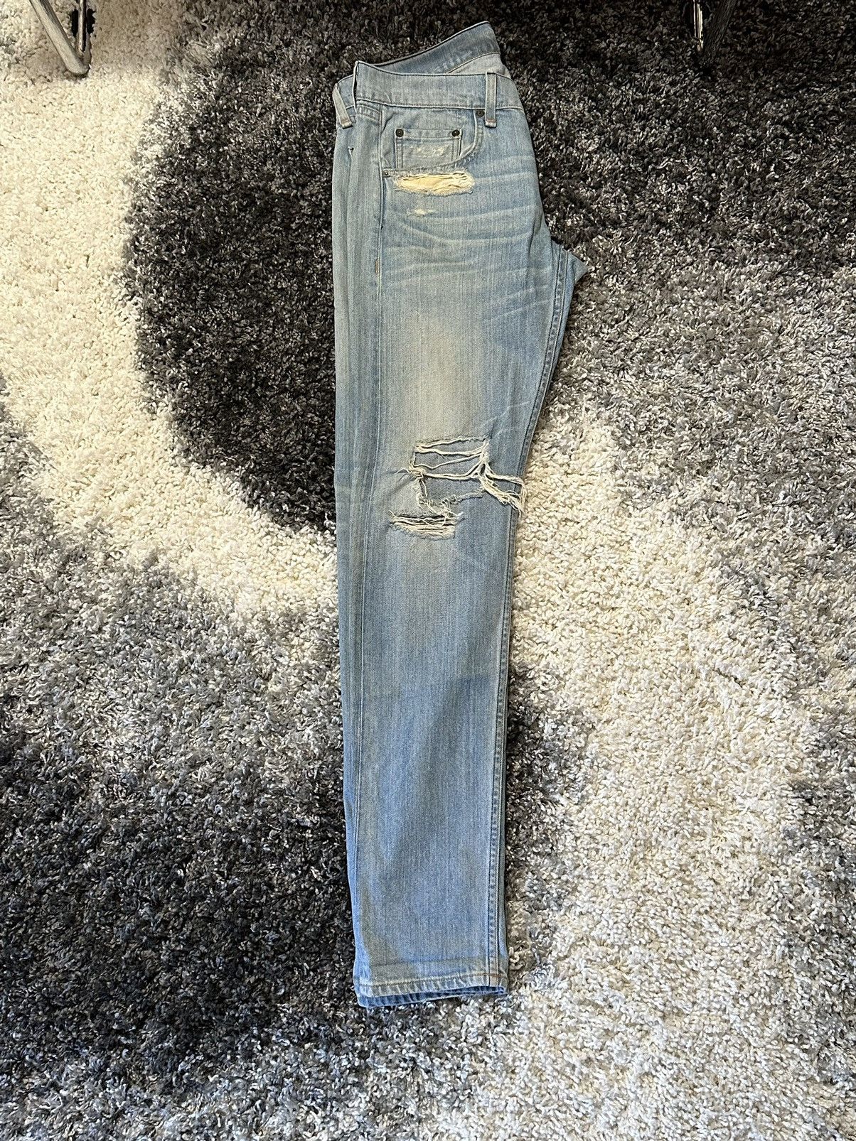 Rag & Bone Selvedge Stone Washed, Distressed Denim Size US 31 - 5 Thumbnail