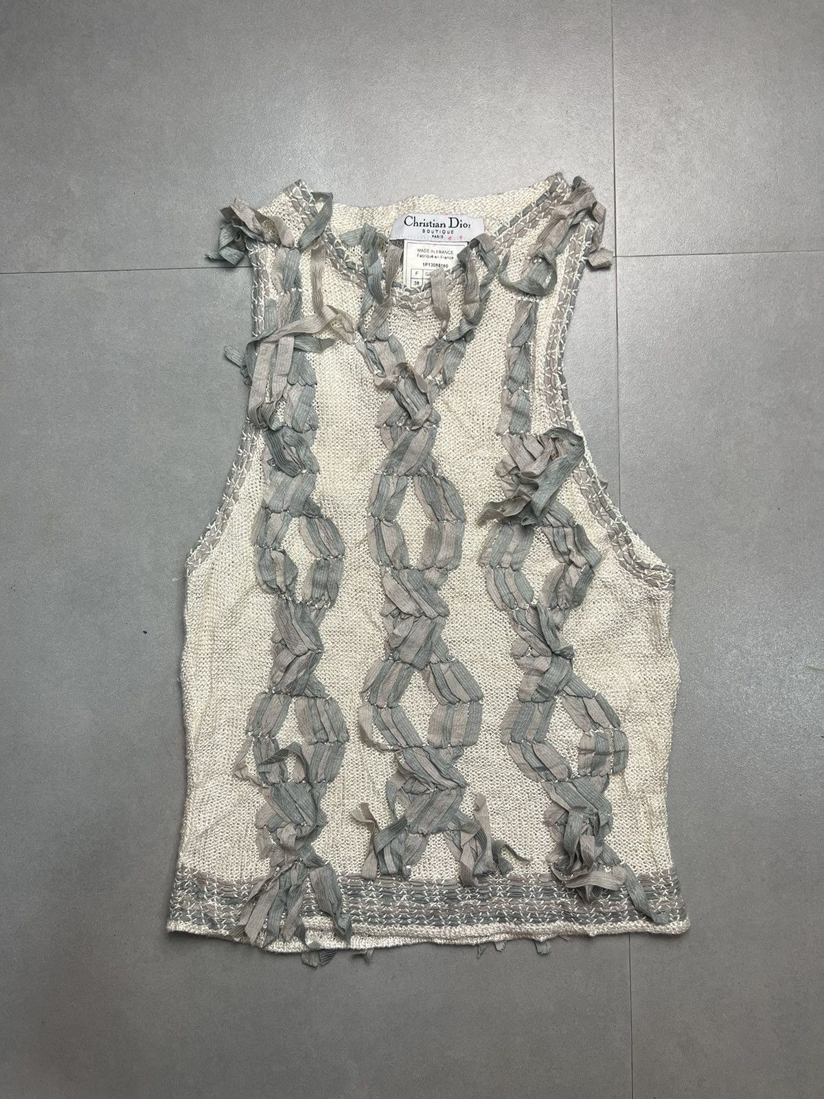 Dior Christian Dior - Ribbon Knot Sleeveless Top Size S / US 4 / IT 40 - 1 Thumbnail