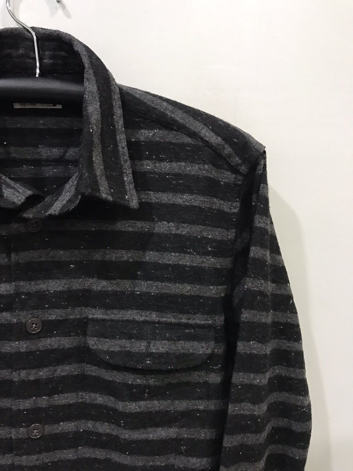 Global Work × Japanese Brand GLOBAL WORK Prisoner Stripe Double Pocket Shirt Size US M / EU 48-50 / 2 - 3 Thumbnail
